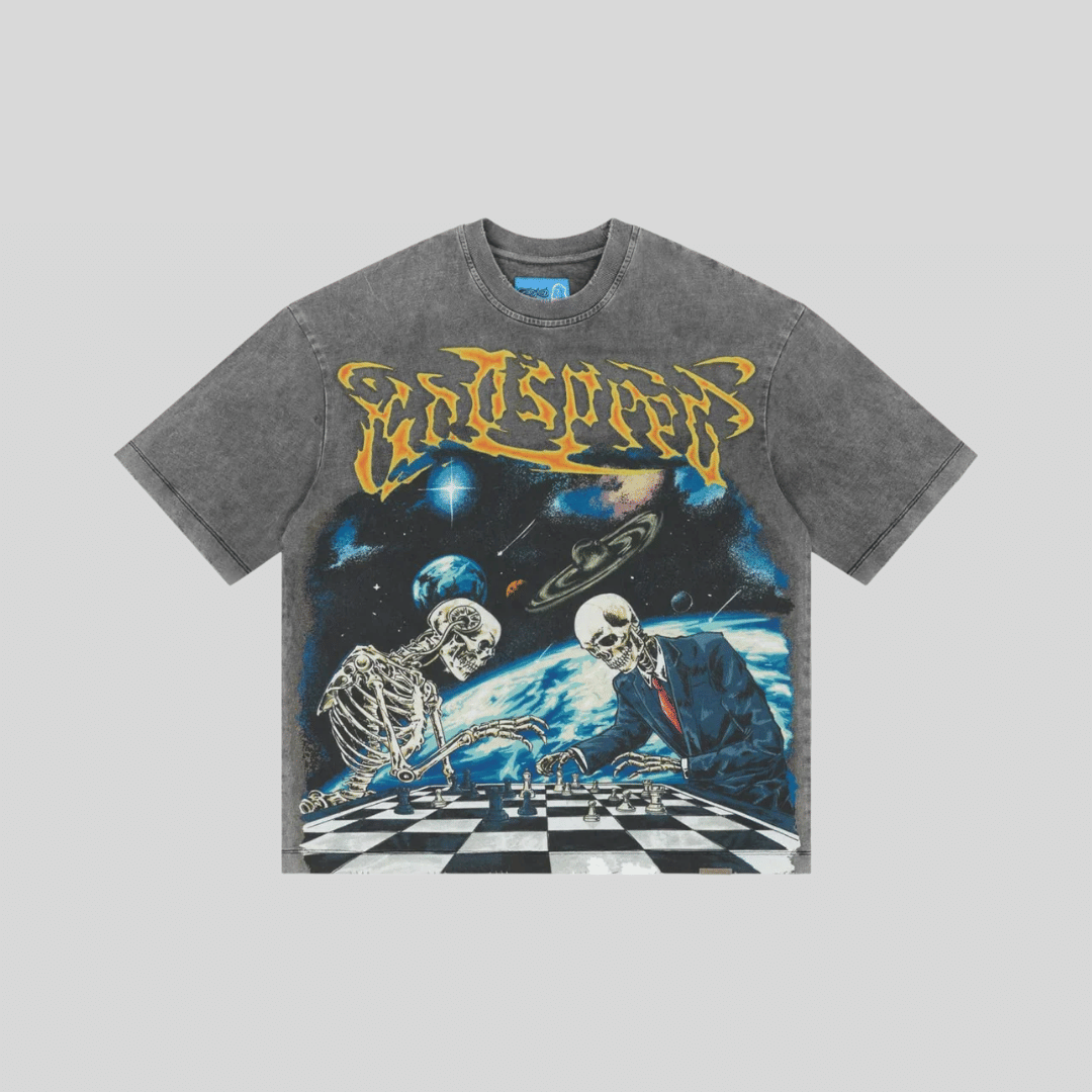 GODSPEED CHECKMATE II T-SHIRT GREY WASH