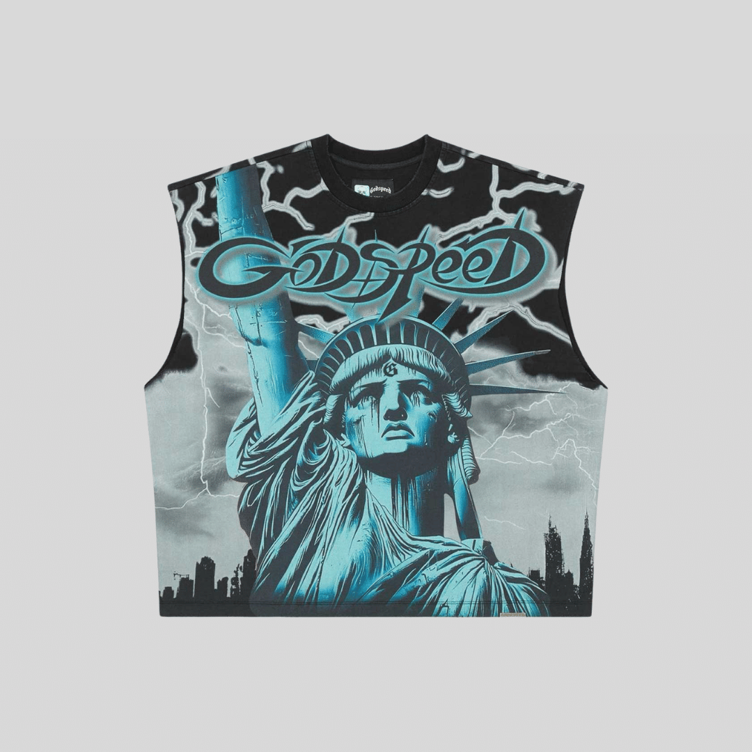 GODSPEED VOLTAGE SLEEVELESS T-SHIRT GREY