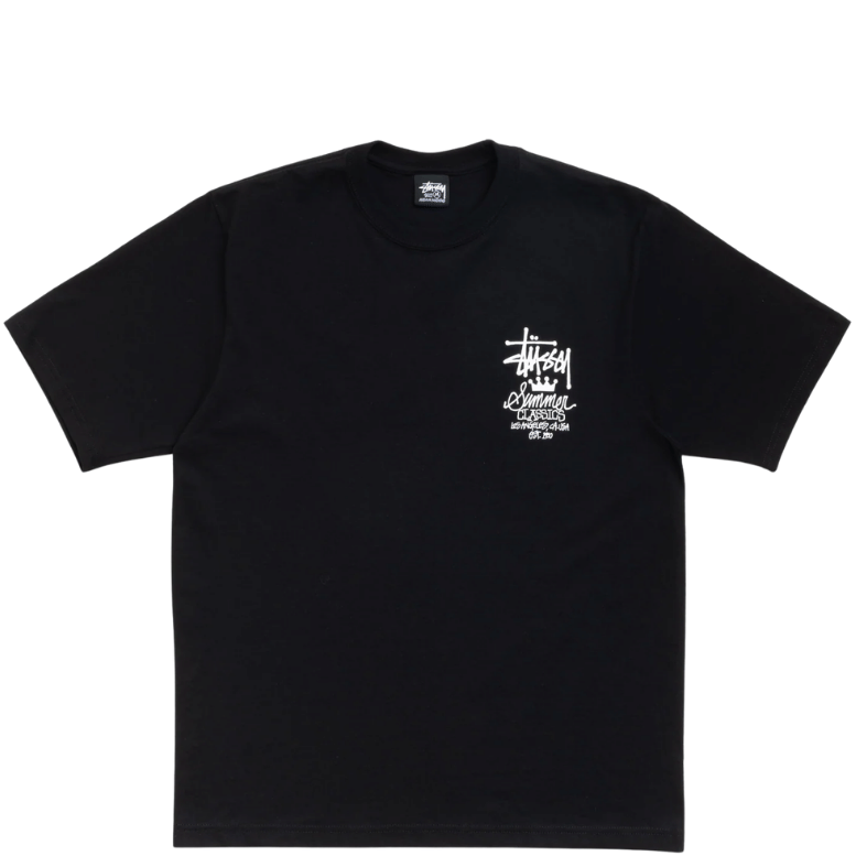 STUSSY SUMMER CLASSICS BLACK TEE