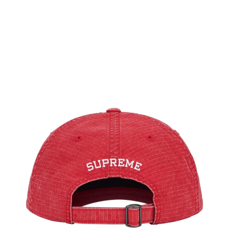 SUPREME ARABIC LOGO RIPSTOP RED 6-PANEL CAP