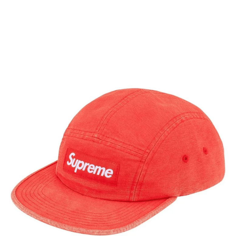 SUPREME CANVAS RED CAMP CAP (SS26)