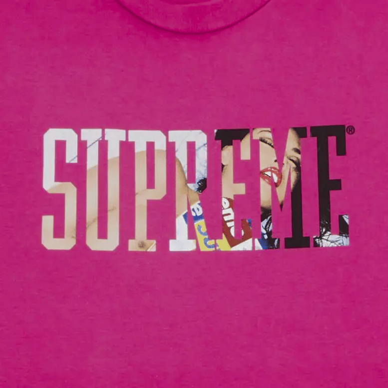 SUPREME TERA PATRICK COLLEGIATE MAGENTA TEE