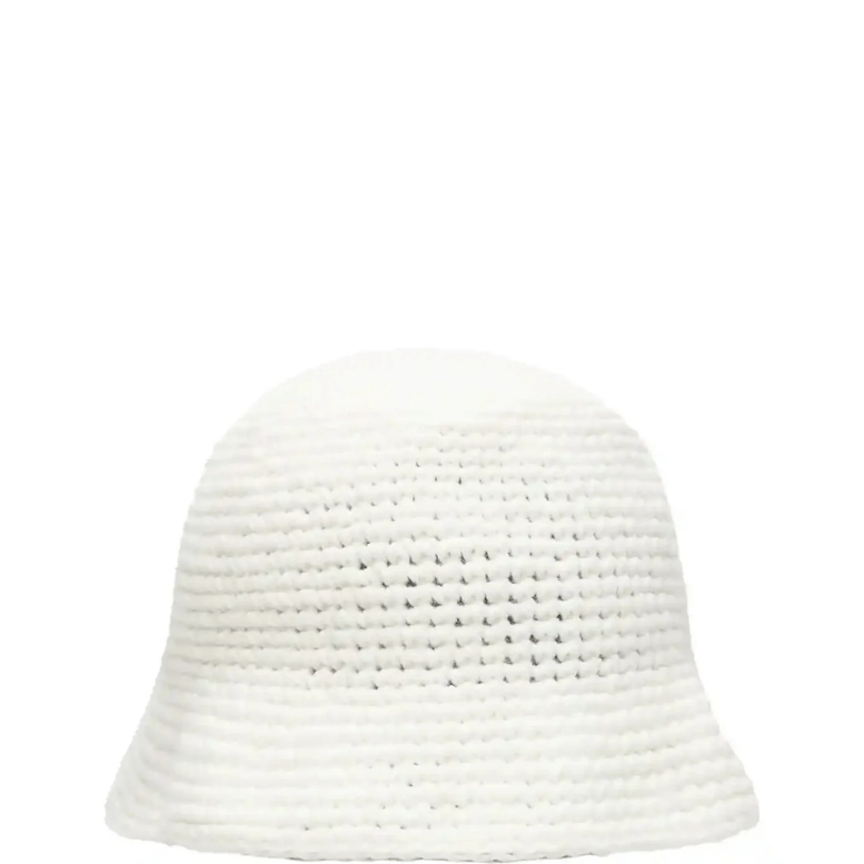 STUSSY SWIRLY S BONE BUCKET HAT