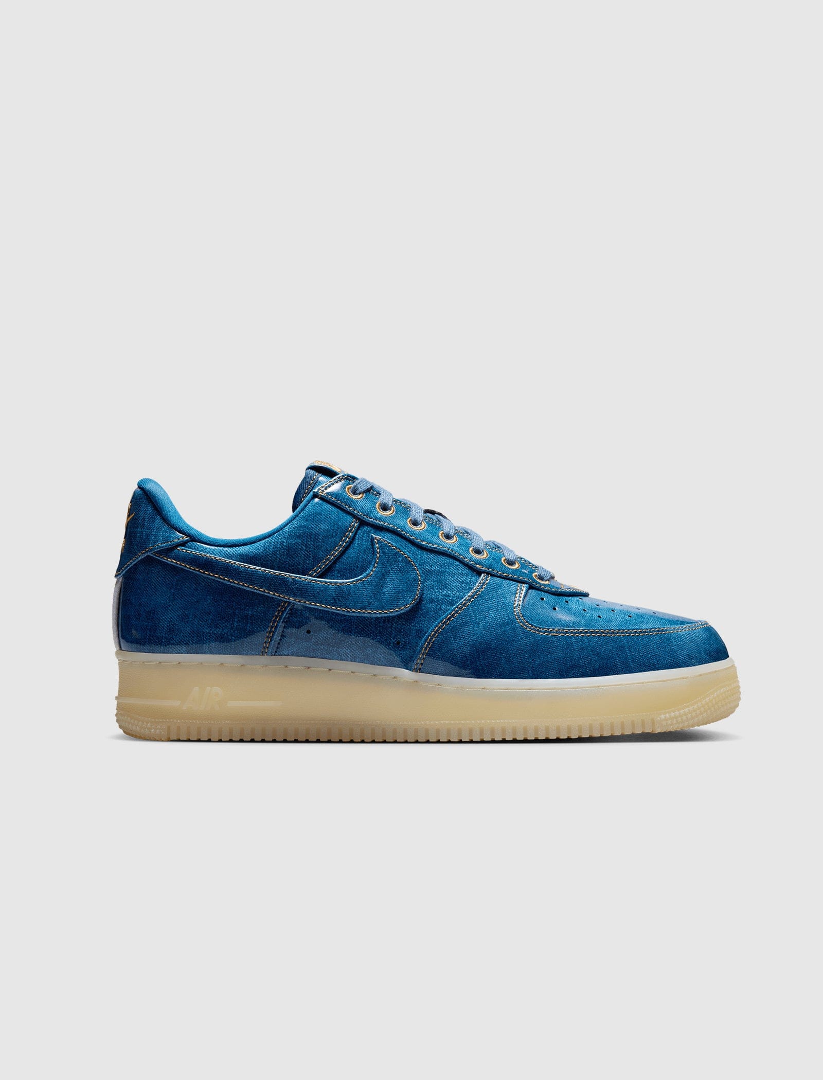 Nike AIR FORCE 1 RETRO "COASTAL BLUE/COASTAL BLUE/NATURAL FLAX"
