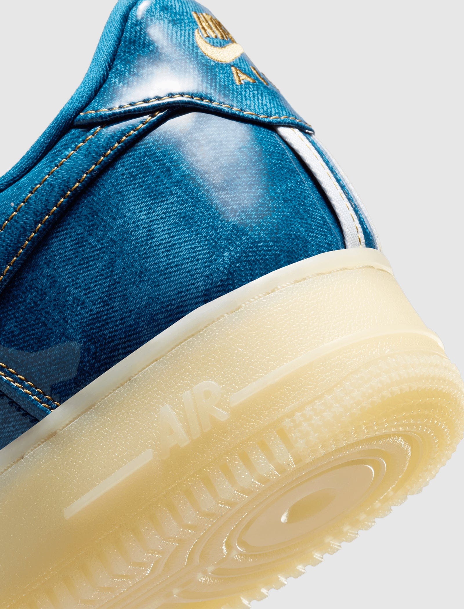 Nike AIR FORCE 1 RETRO "COASTAL BLUE/COASTAL BLUE/NATURAL FLAX"