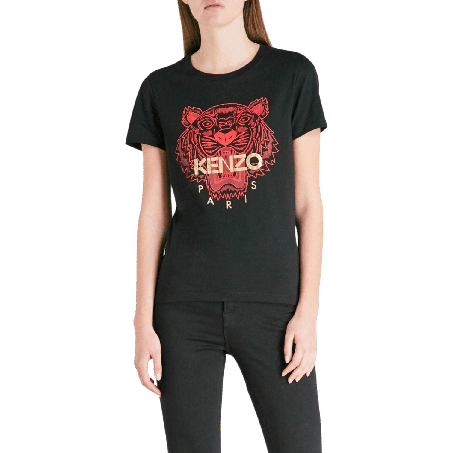 Kenzo Red Tiger Logo T-Shirt 'Black'