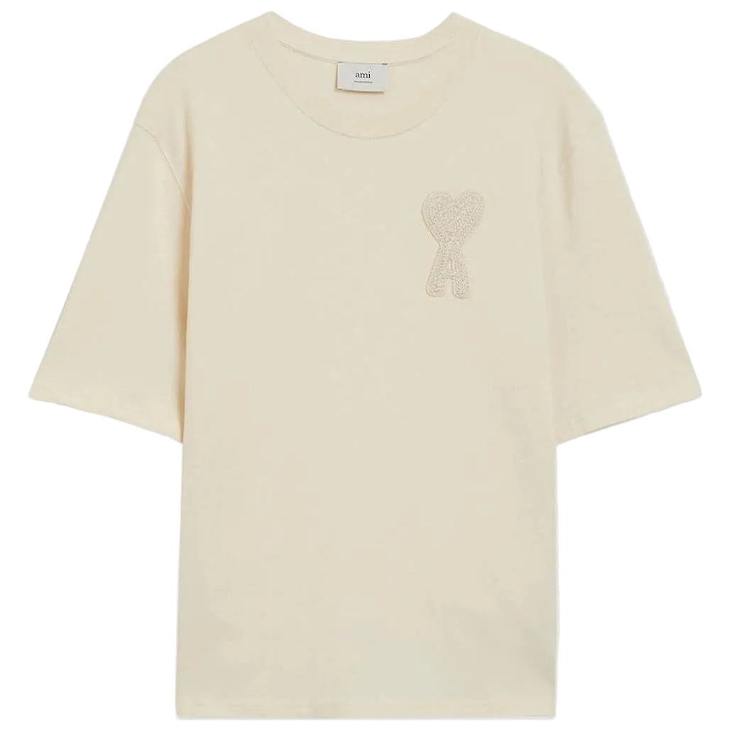 Ami Paris Ami De Coeur Patch T-Shirt ‘Cream’