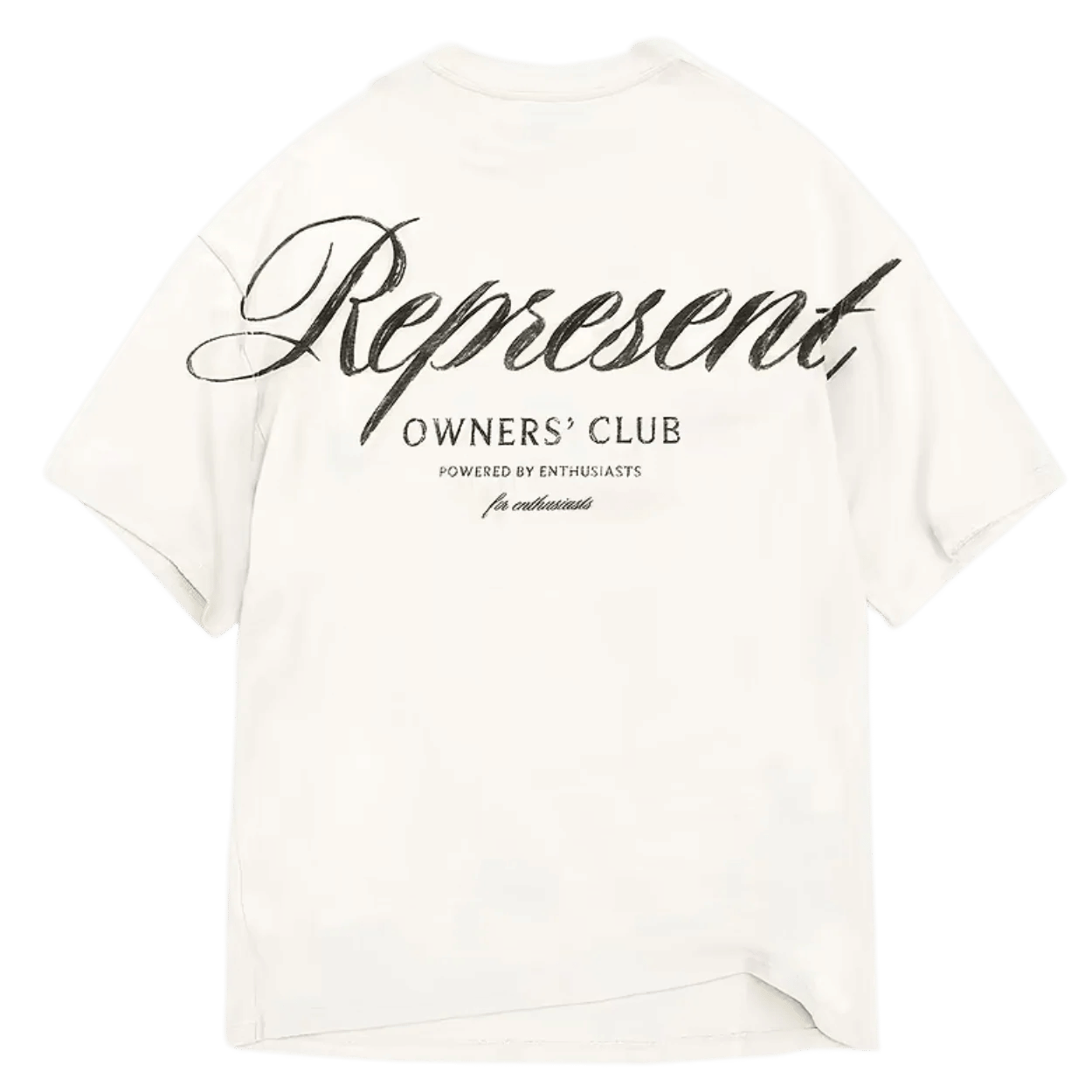 Represent Owners Club Script T-Shirt Flat White (SS25)