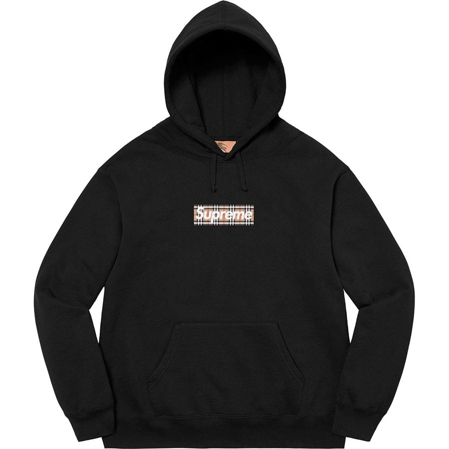 Supreme x Burberry Box Logo Hooded Sweatshirt Black (SS22)