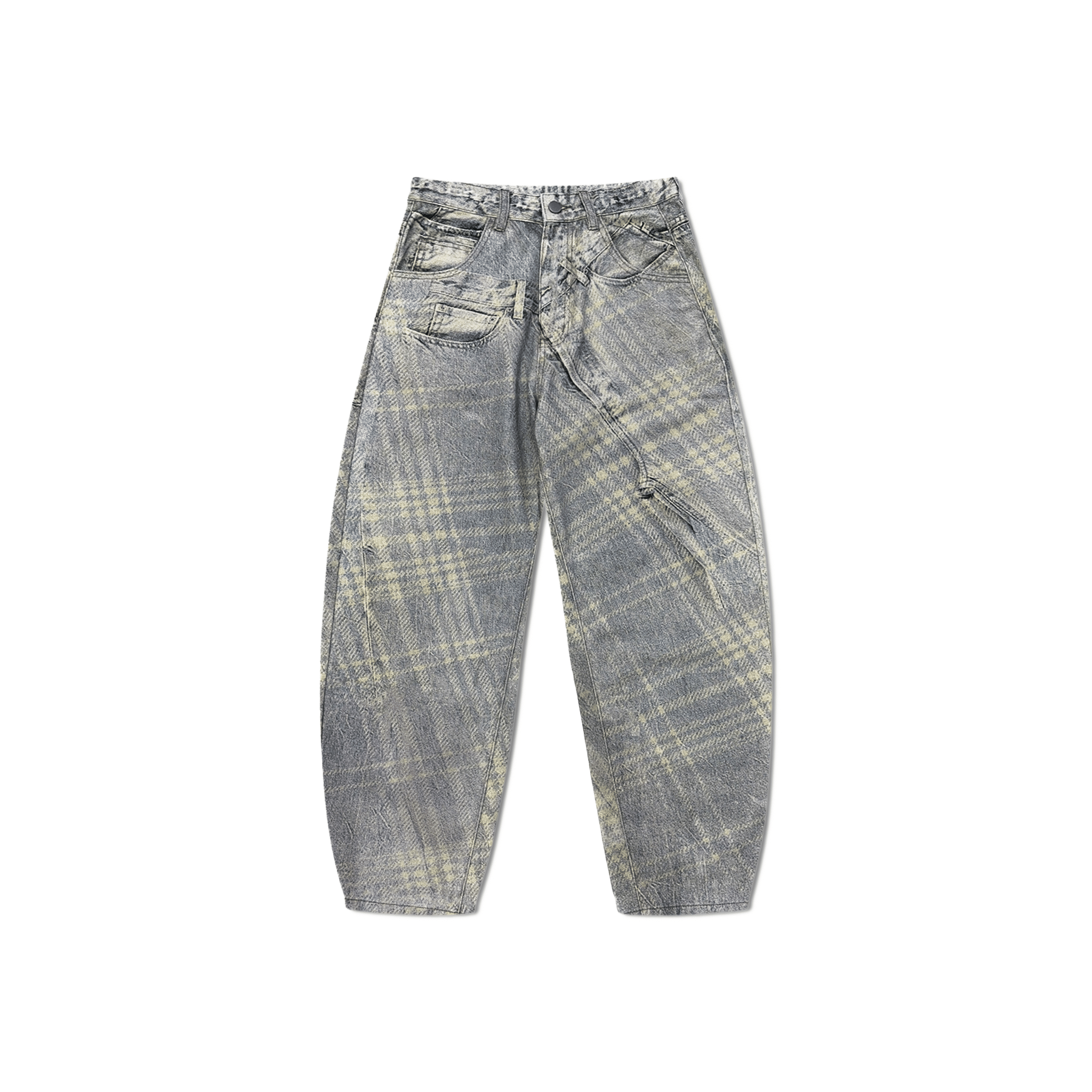 RAW21 RAW/21 Split Print Denim Pants Washed Grey (SS26)