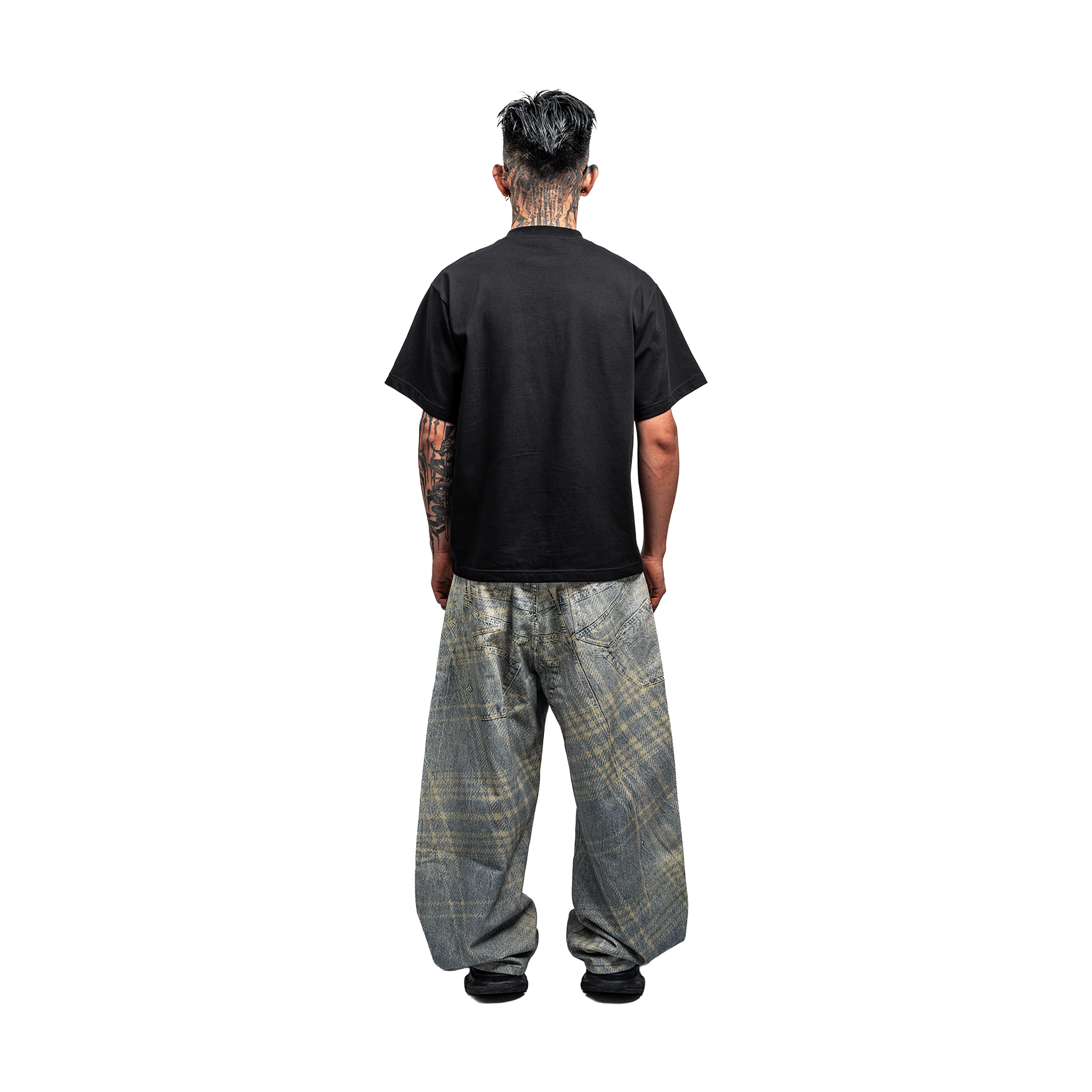 RAW21 RAW/21 Split Print Denim Pants Washed Grey (SS26)