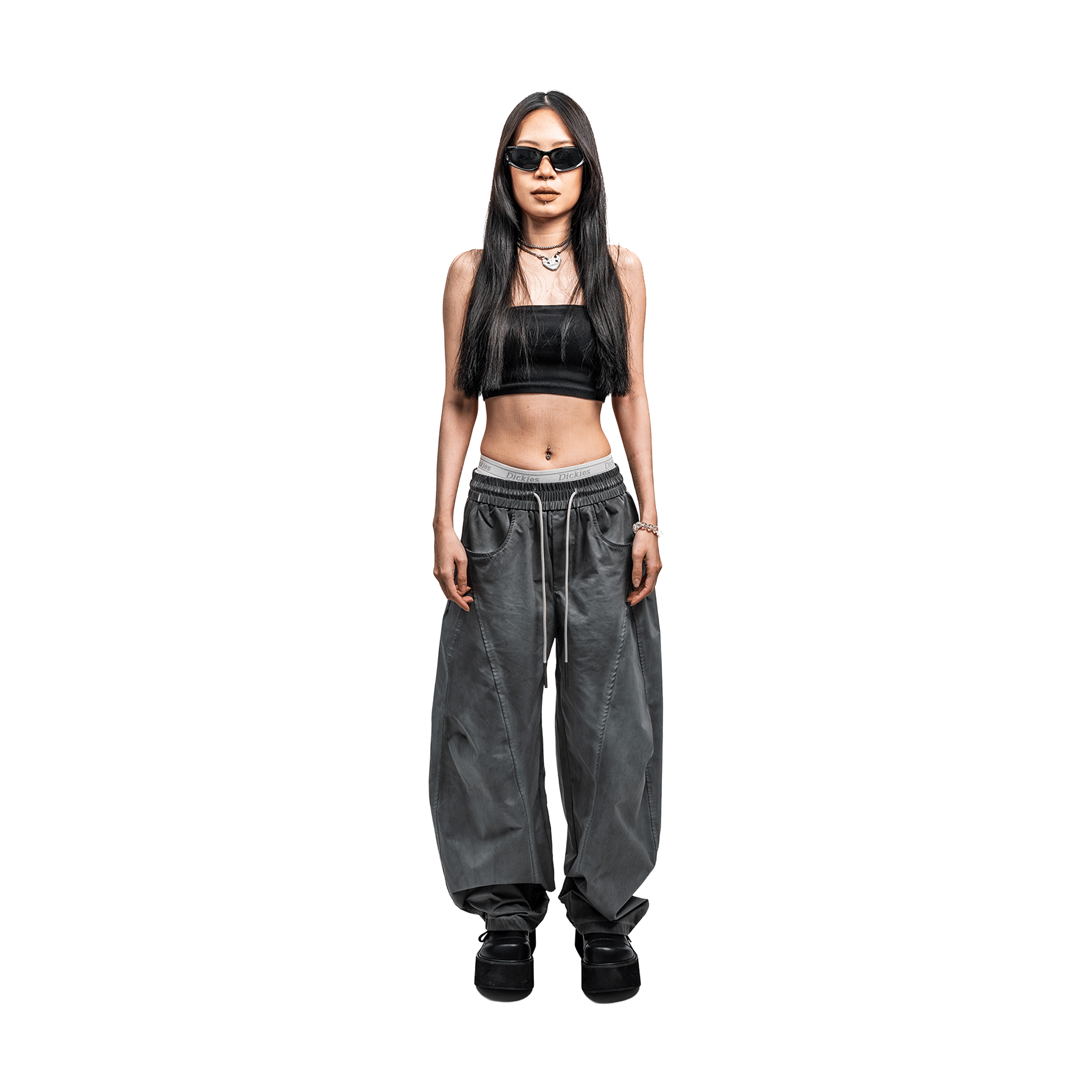 RAW21 RAW/21 Wide Parachute Pants Washed Grey (SS26)