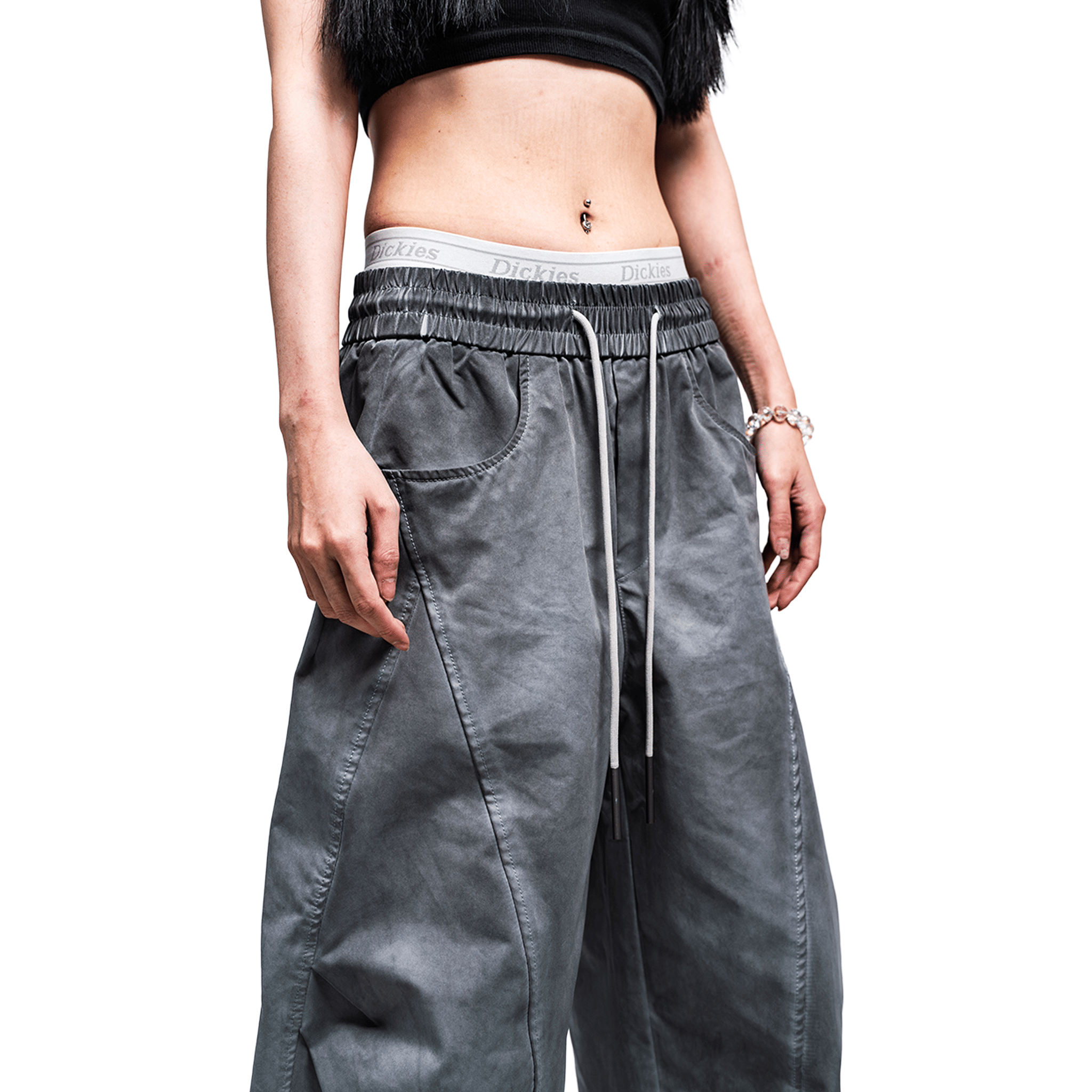 RAW21 RAW/21 Wide Parachute Pants Washed Grey (SS26)