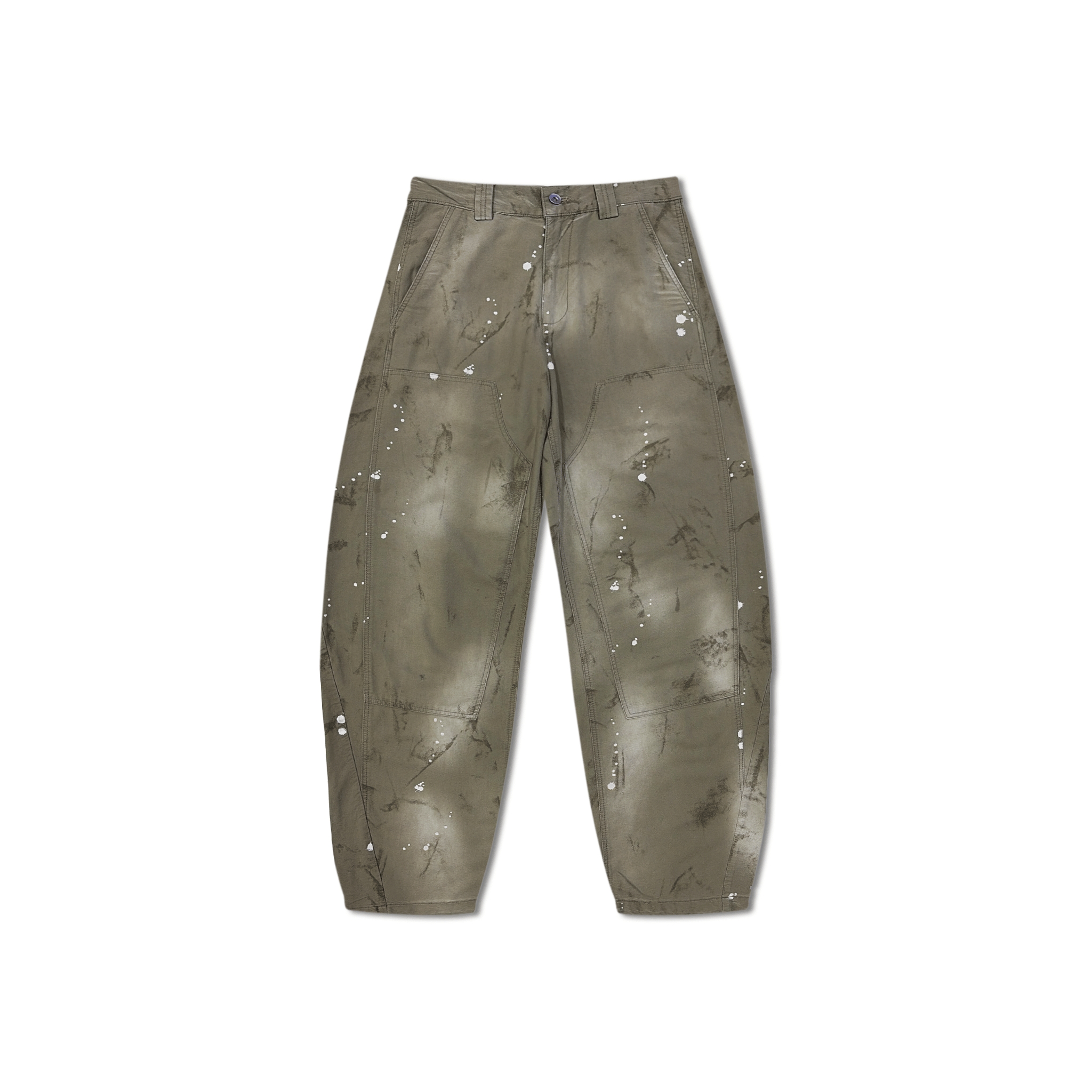 RAW21 RAW/21 Paint Spatter Double Knee Jeans Light Olive (SS26)