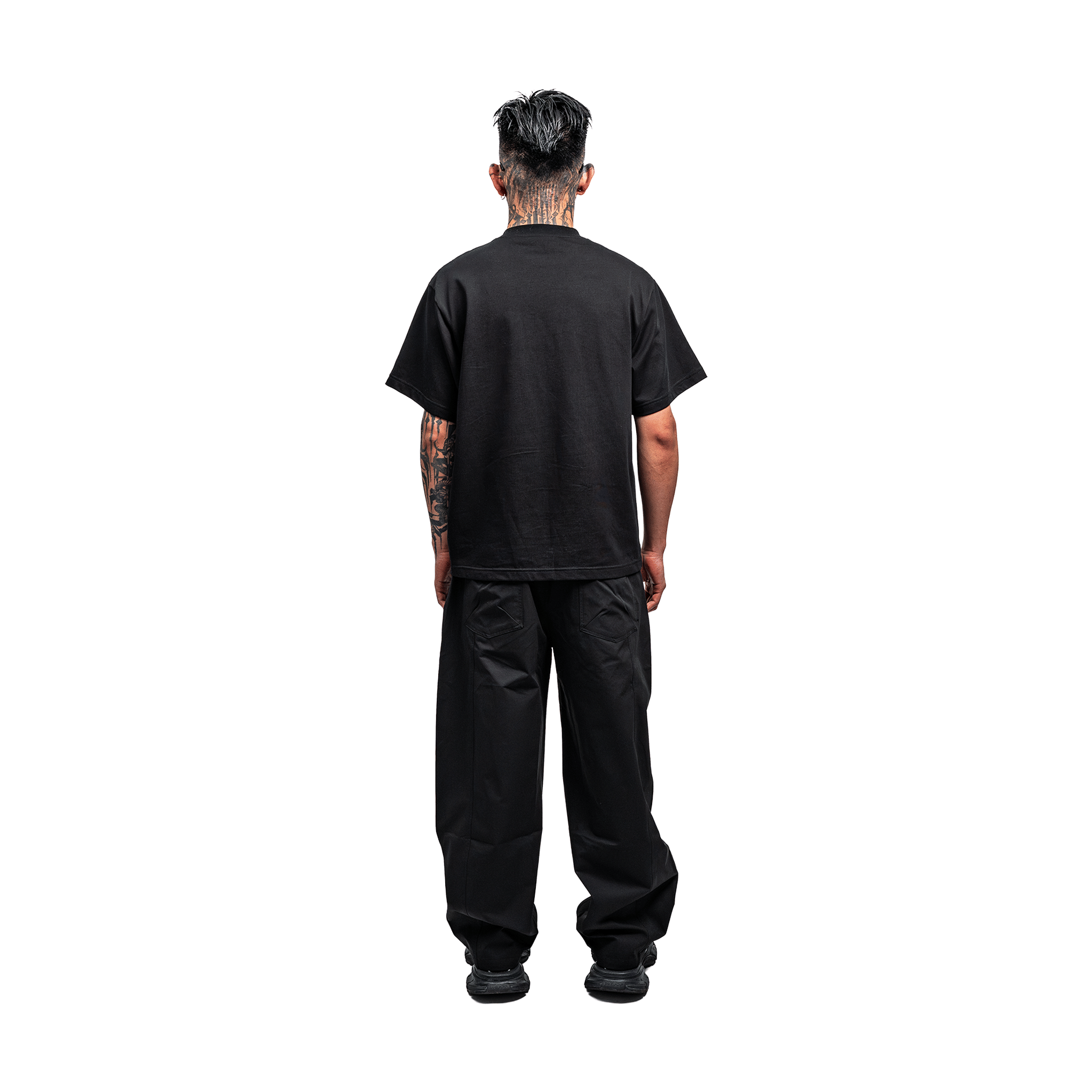 RAW21 RAW/21 Wide Parachute Pants Black (SS26)