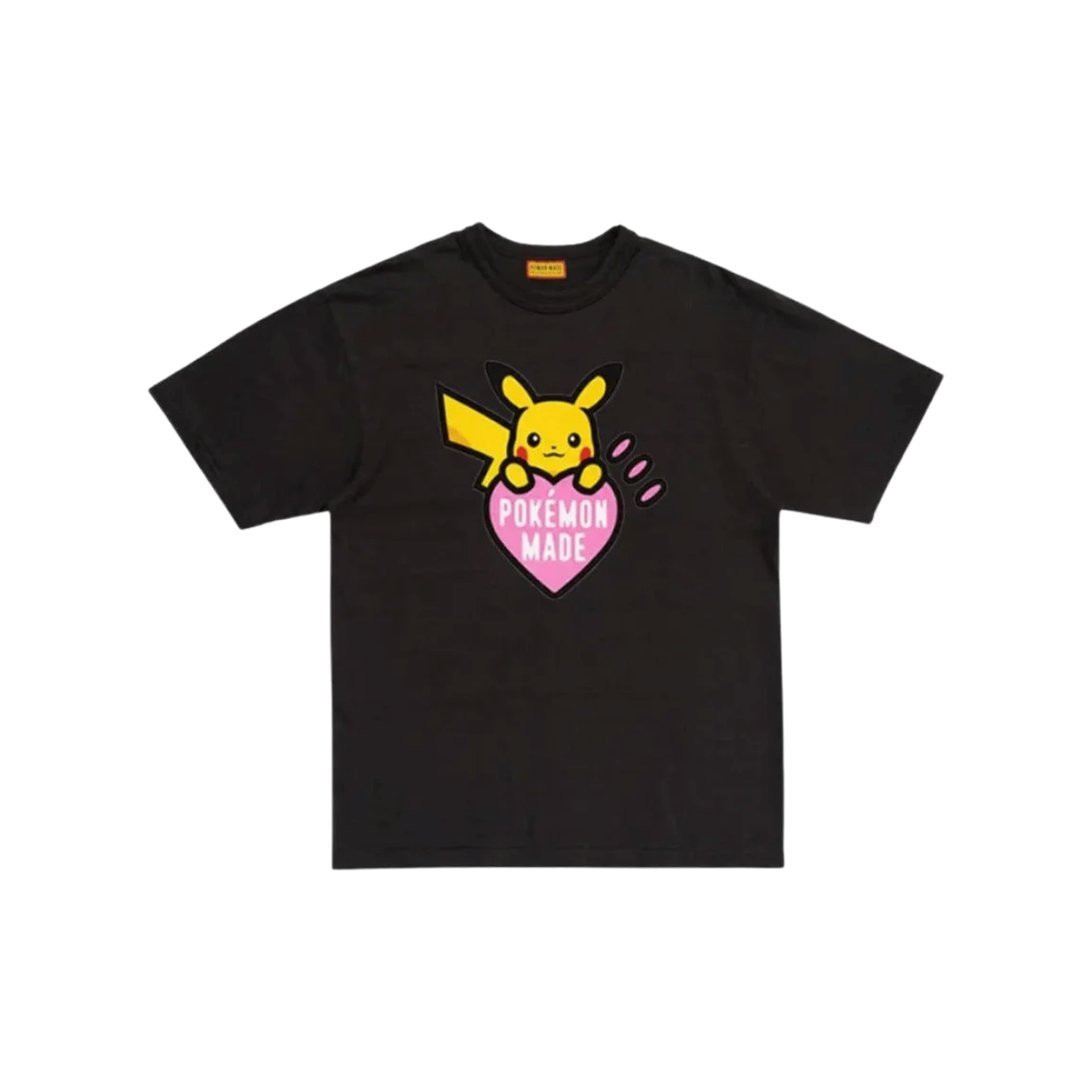 Human Made x Pokémon Made Pink Heart Graphic Harajuku Exclusive Tee Black (FW25)