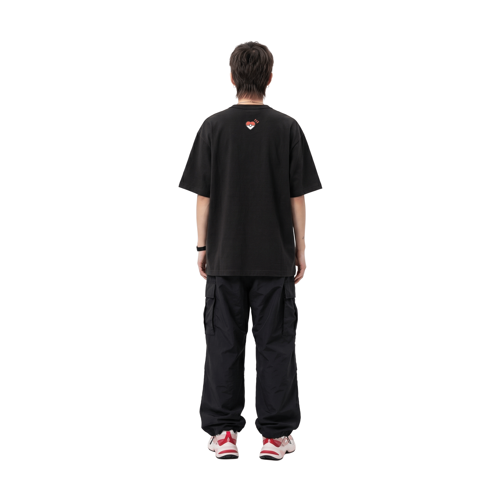 Human Made x Pokémon Made Pink Heart Graphic Harajuku Exclusive Tee Black (FW25)