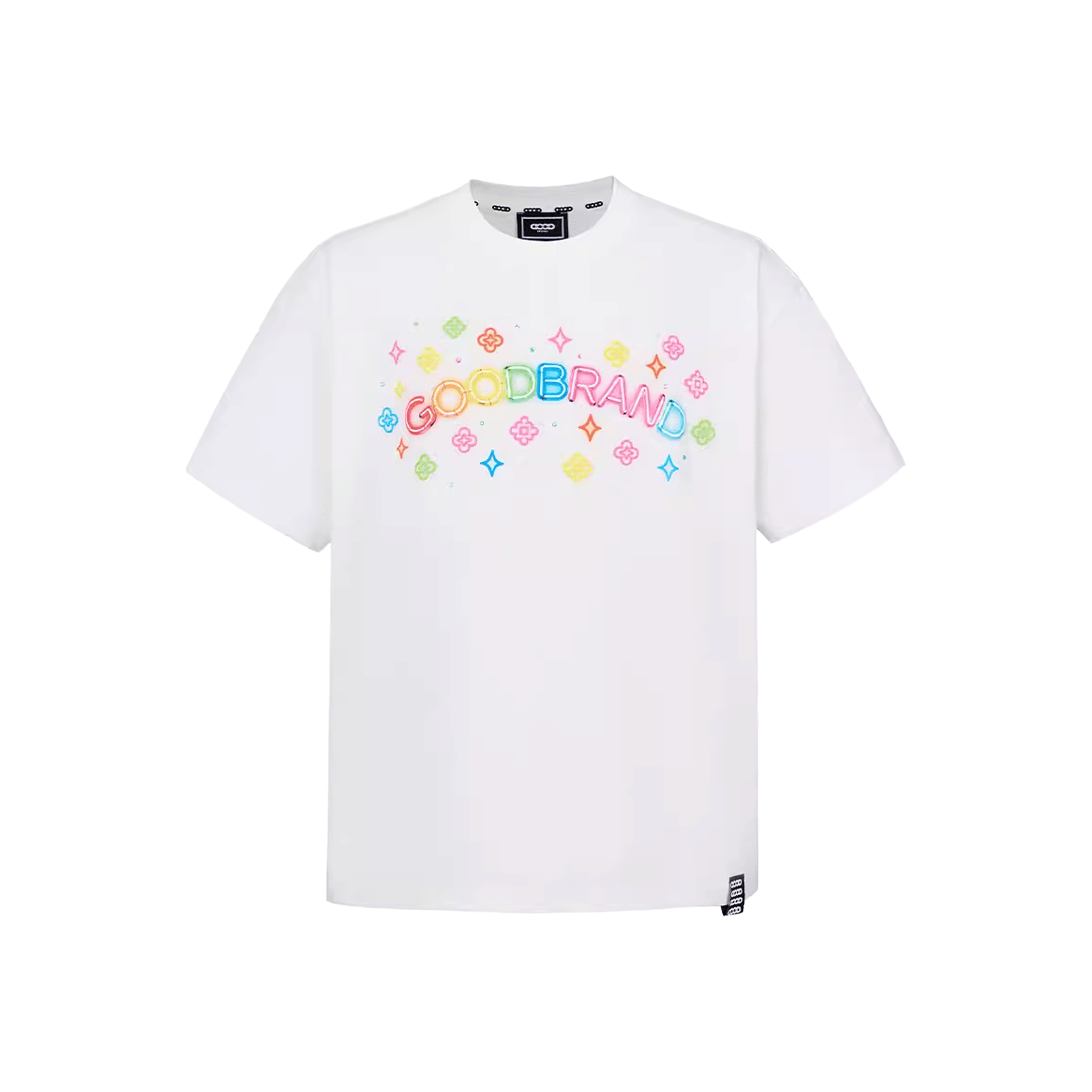 GOODBRAND Colourful Neon Floral Tee White (SS26)