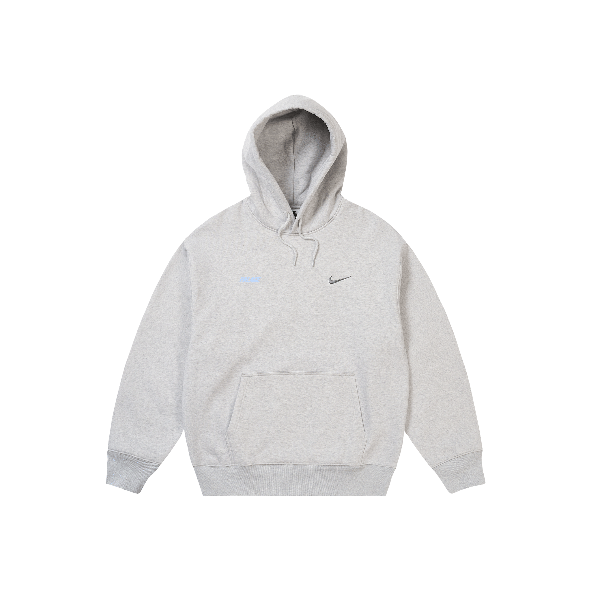 Palace x Nike Front Swoosh Hoodie Grey Marl (SS26)