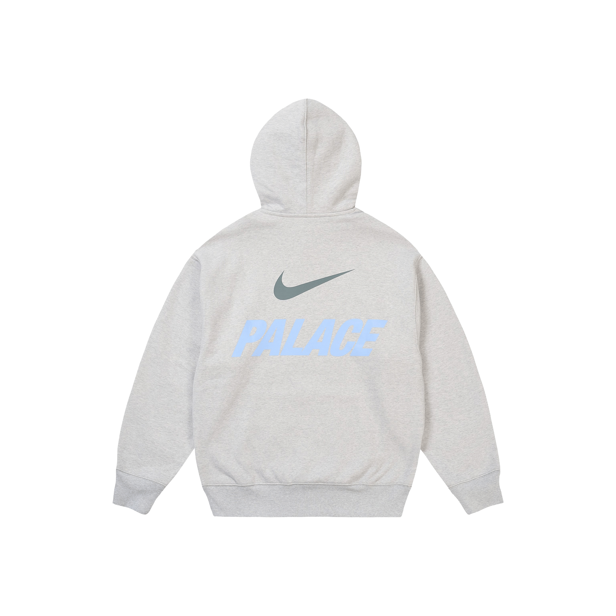 Palace x Nike Front Swoosh Hoodie Grey Marl (SS26)