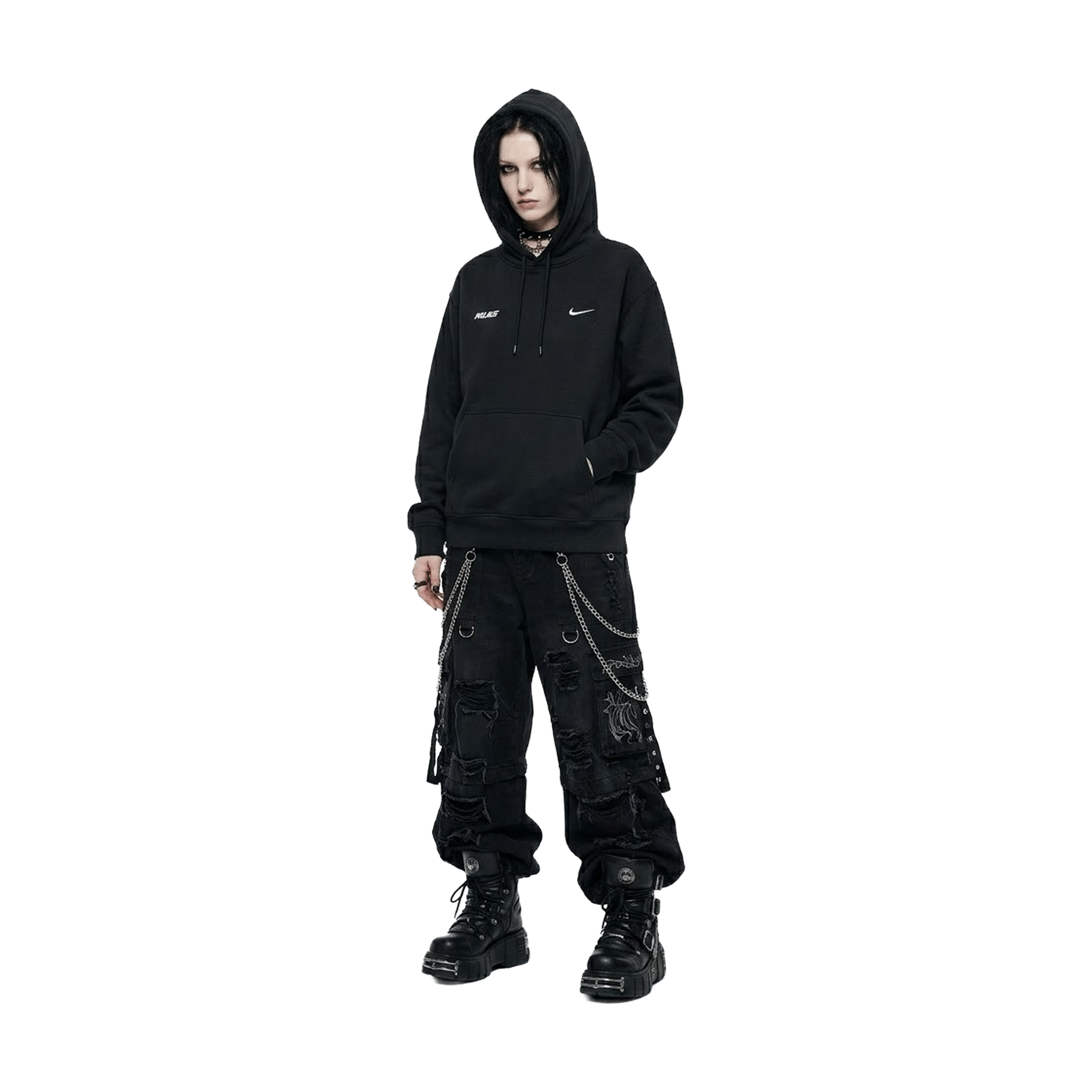 Palace x Nike Front Swoosh Hoodie Black (SS26)