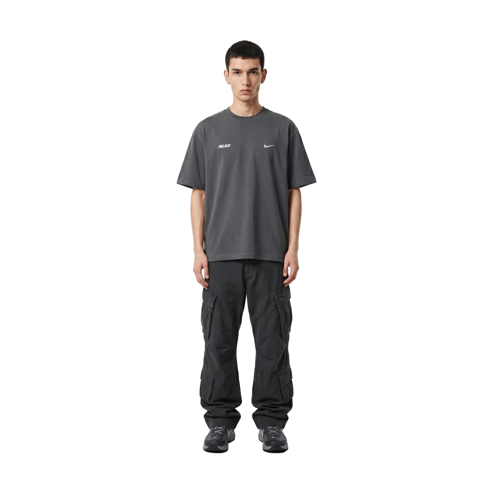 Palace x Nike Front Swoosh Tee Charcoal (SS26)