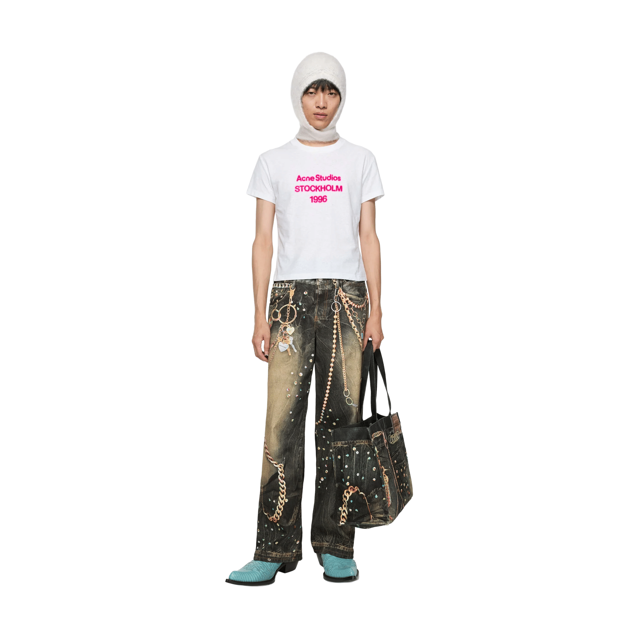Represent ACNE STUDIO Stockholm 1996 Logo Tee Off White (SS26)