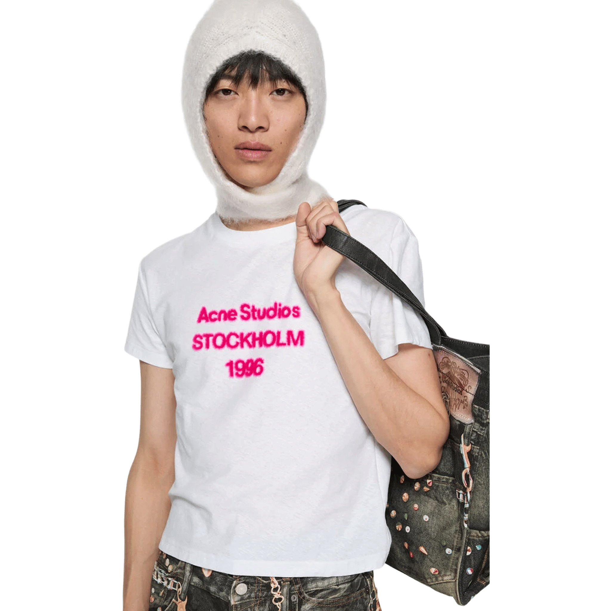 Represent ACNE STUDIO Stockholm 1996 Logo Tee Off White (SS26)