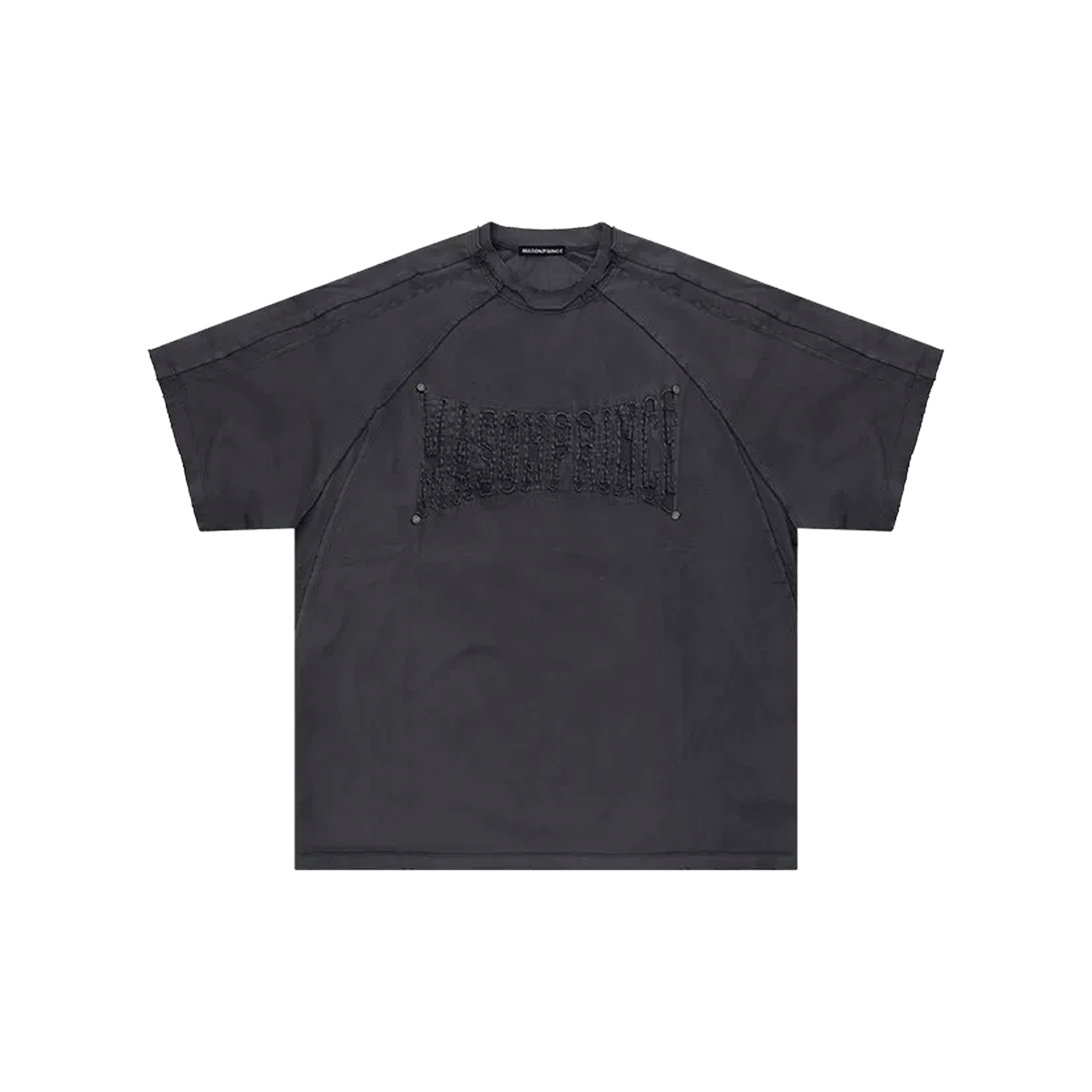 MASONPRINCE Reconstructed Applique Embroidered Tee Iron Ash (SS26)