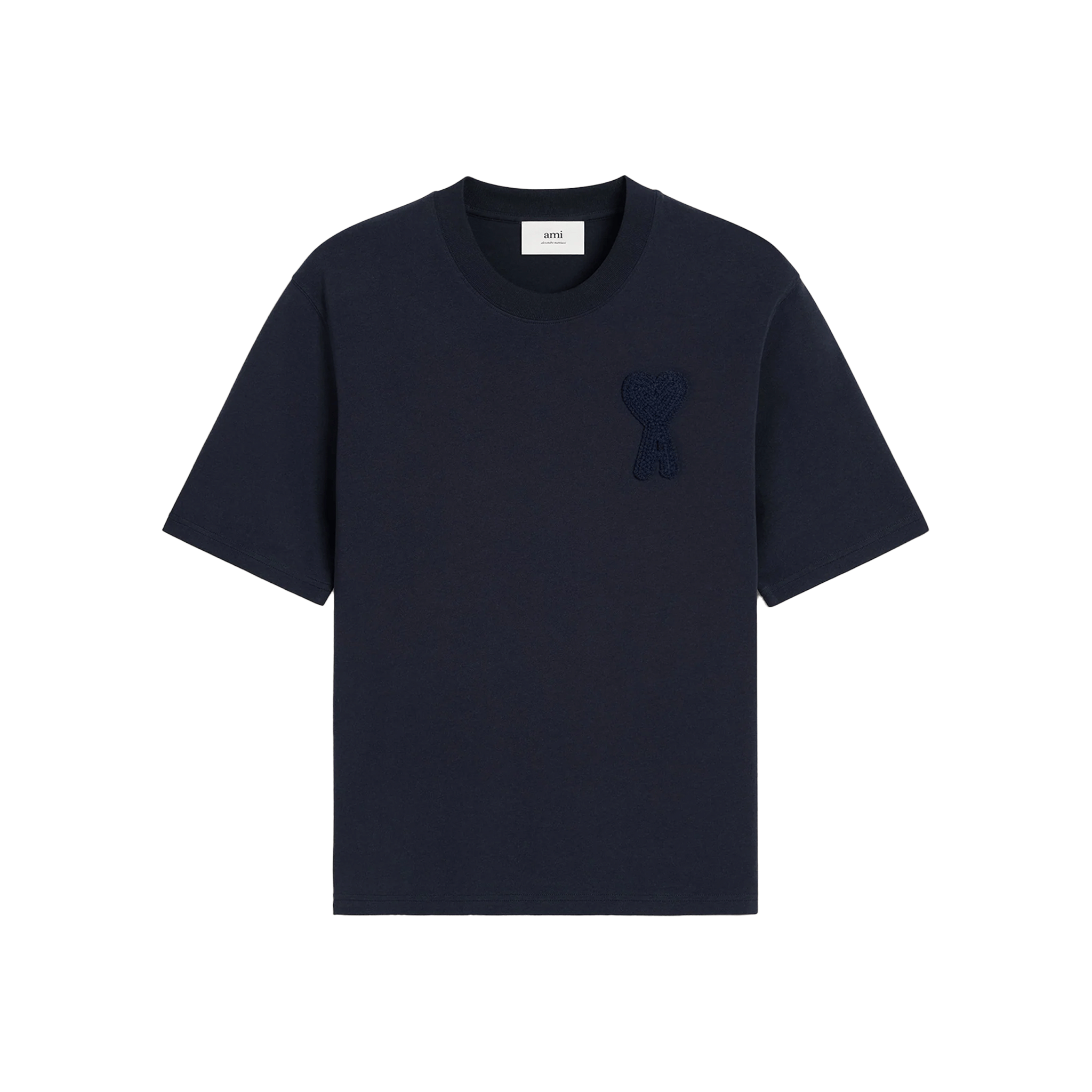 AMI PARIS Ami de Coeur Cotton Patch Tee Navy (SS25)