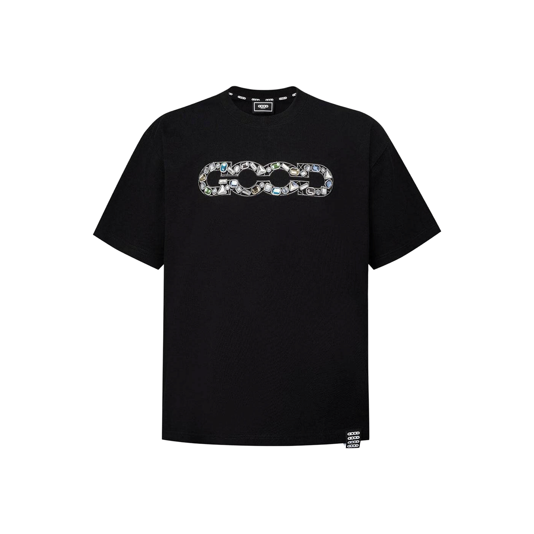 GOODBRAND Gemstone Embellished Logo Tee Black (SS26)