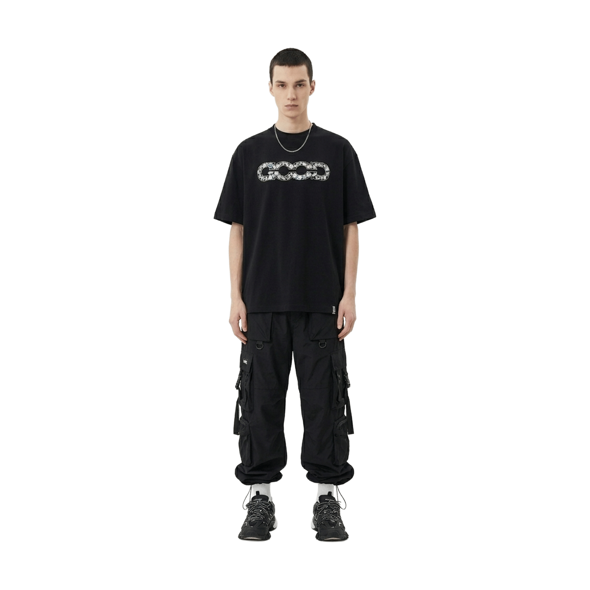 GOODBRAND Gemstone Embellished Logo Tee Black (SS26)