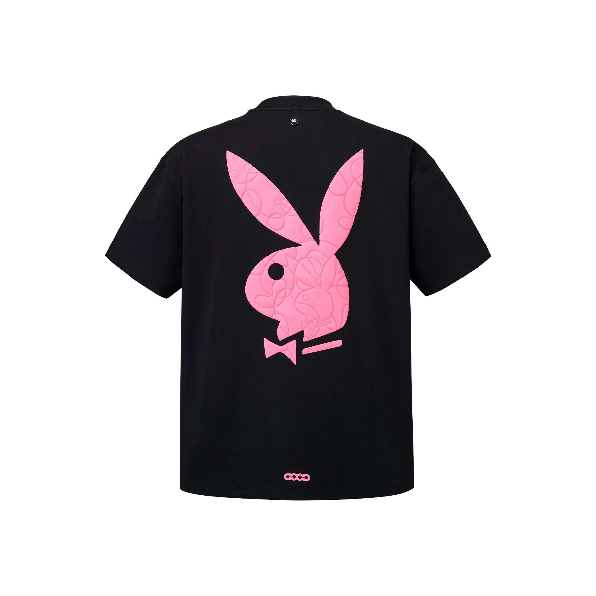 GOODBRAND x PLAYBOY 3D Puff Logo Tee Black/Pink (SS26)