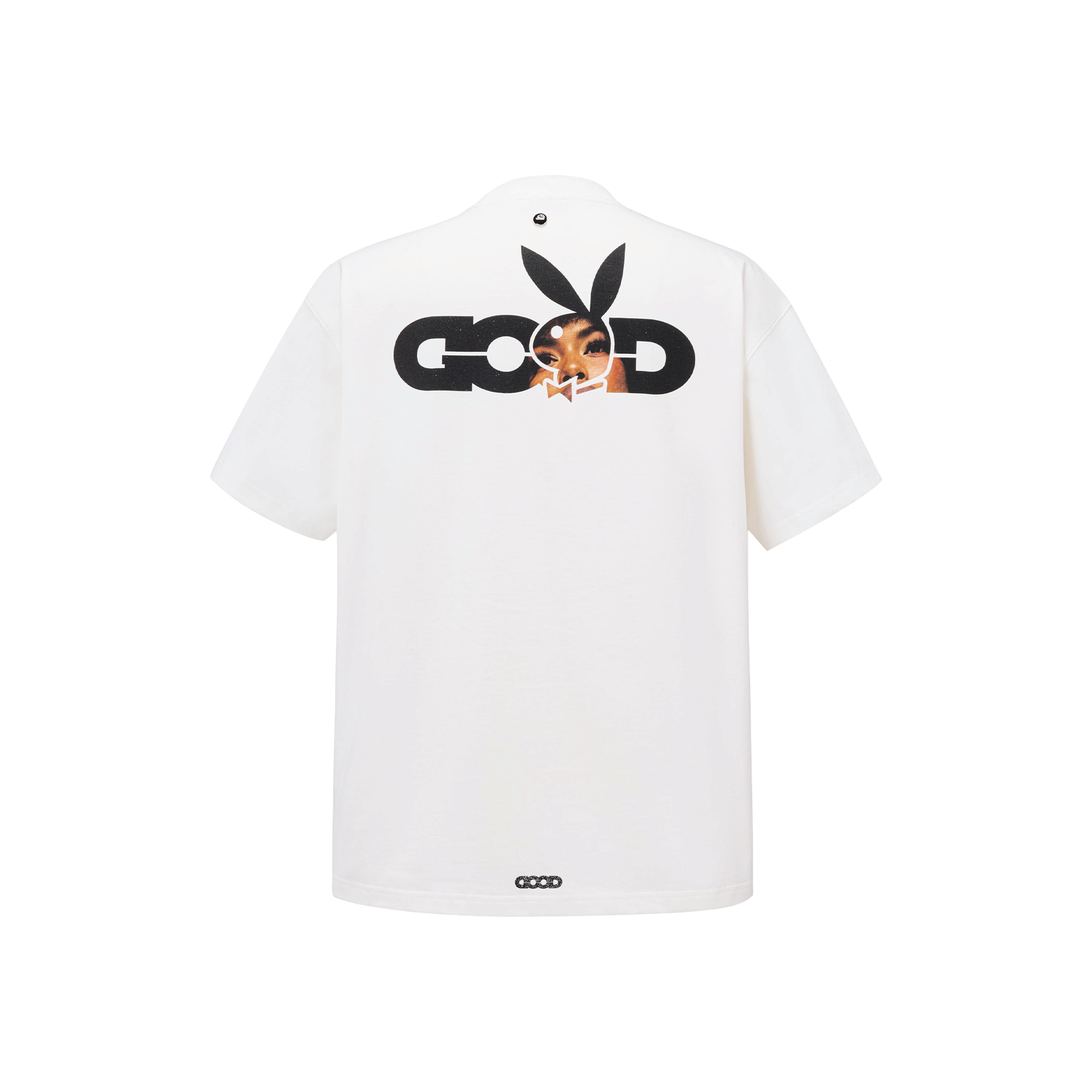 GOODBRAND x PLAYBOY Glitter Afro Girl Tee White (SS26)