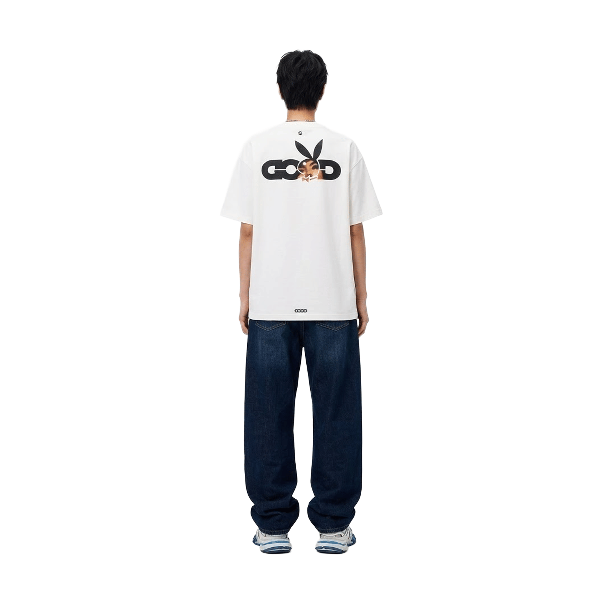 GOODBRAND x PLAYBOY Glitter Afro Girl Tee White (SS26)