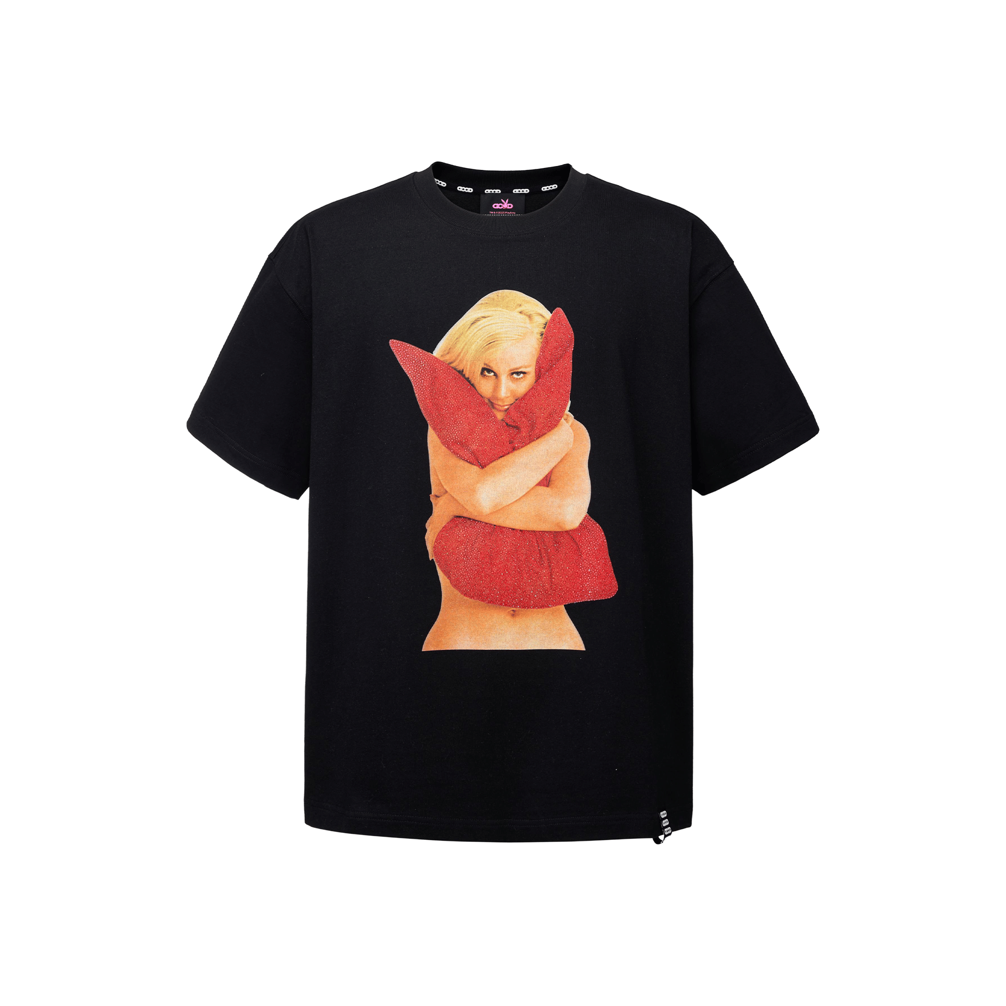 GOODBRAND x PLAYBOY Blonde Pillow Girl Logo Tee Black (SS26)