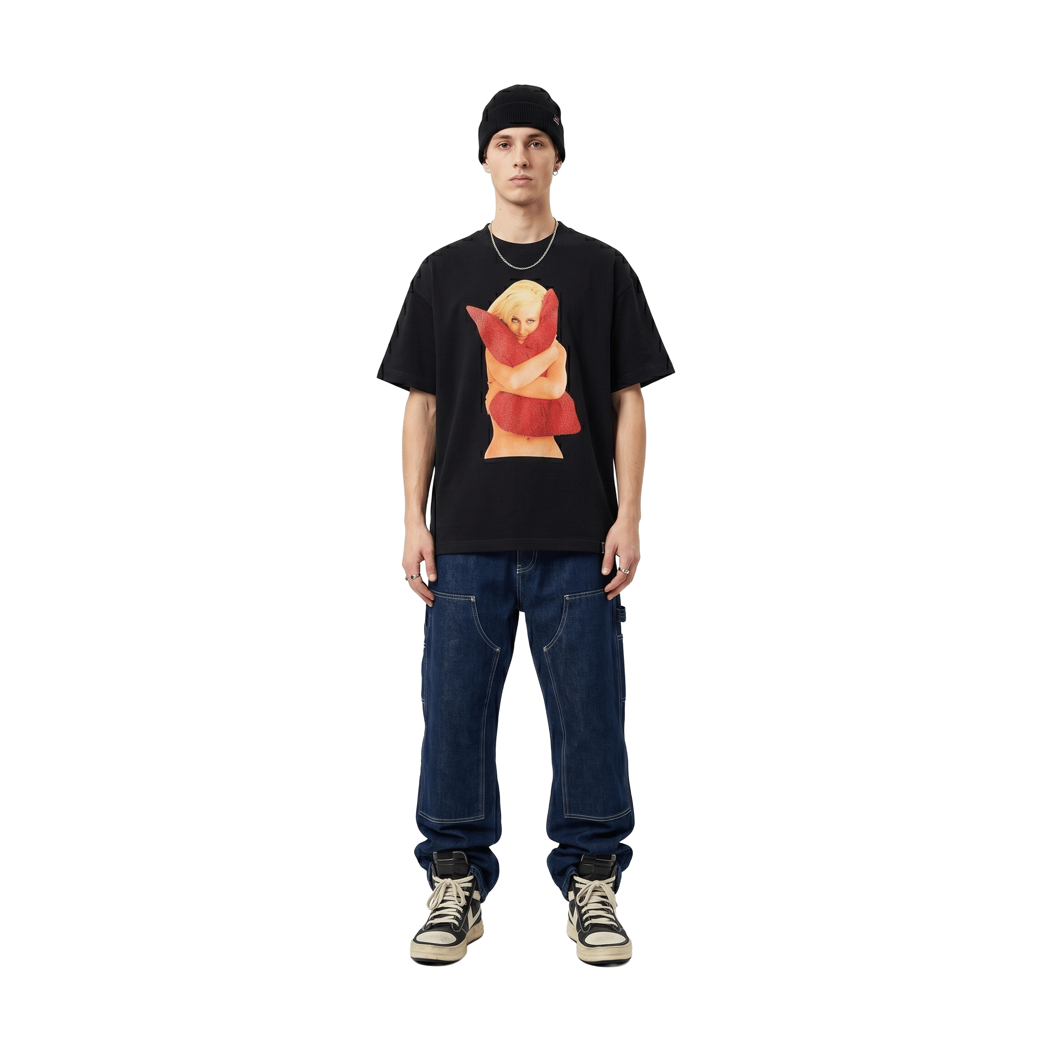 GOODBRAND x PLAYBOY Blonde Pillow Girl Logo Tee Black (SS26)