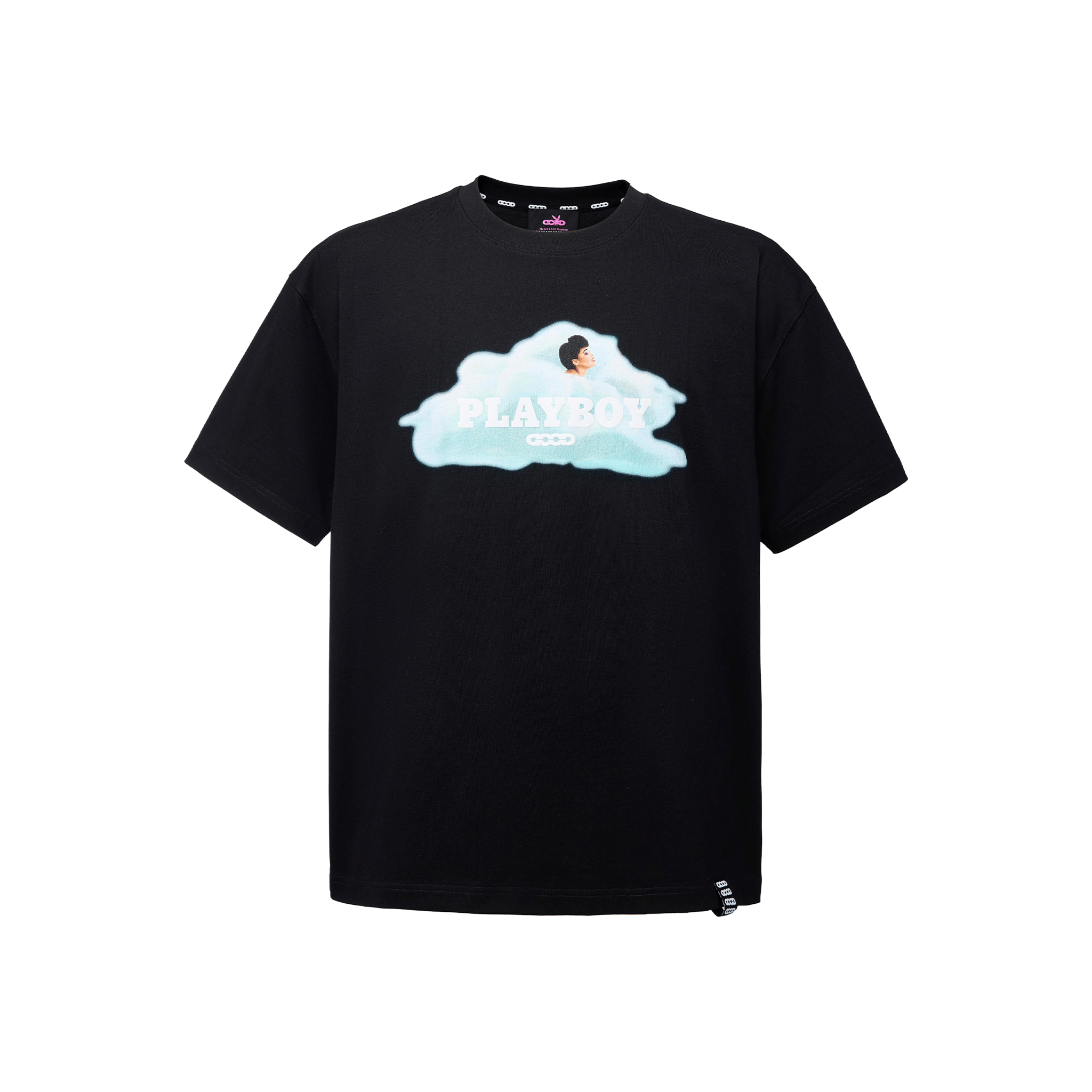 GOODBRAND x PLAYBOY Cloud Silhouette & Classic Puff Logo Tee Black (SS26)