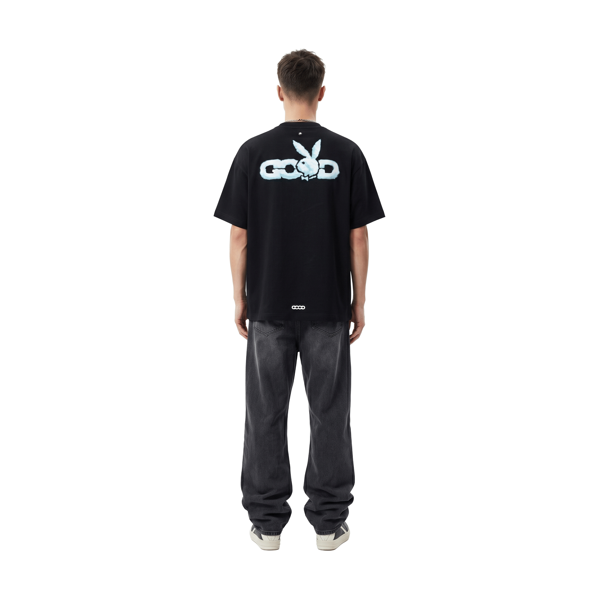 GOODBRAND x PLAYBOY Cloud Silhouette & Classic Puff Logo Tee Black (SS26)