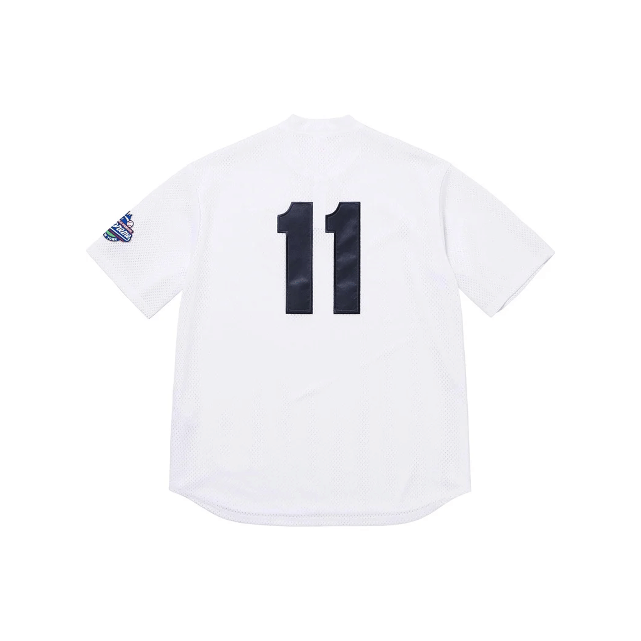 Supreme S Logo Baseball Henley Jersey White (SS25)