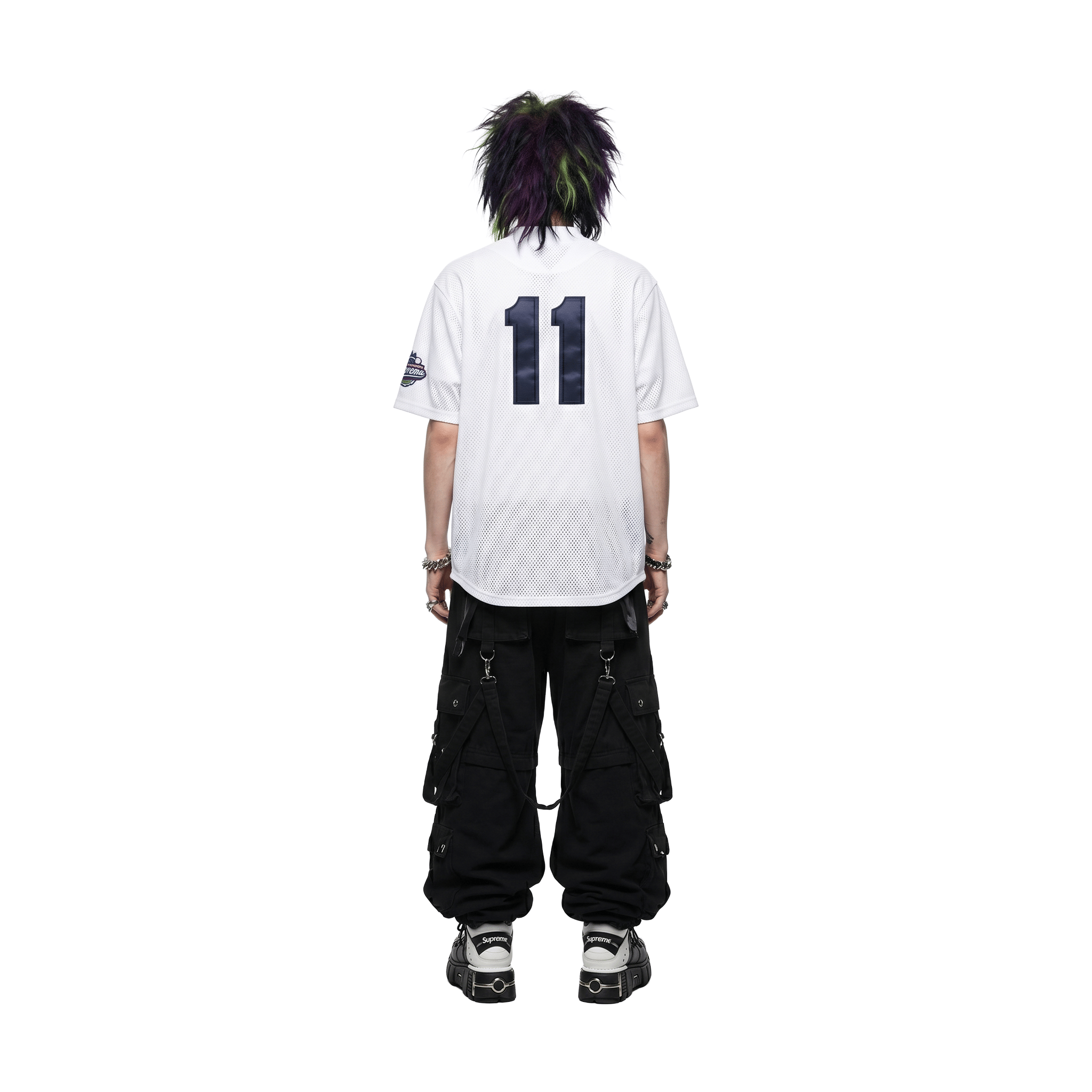Supreme S Logo Baseball Henley Jersey White (SS25)