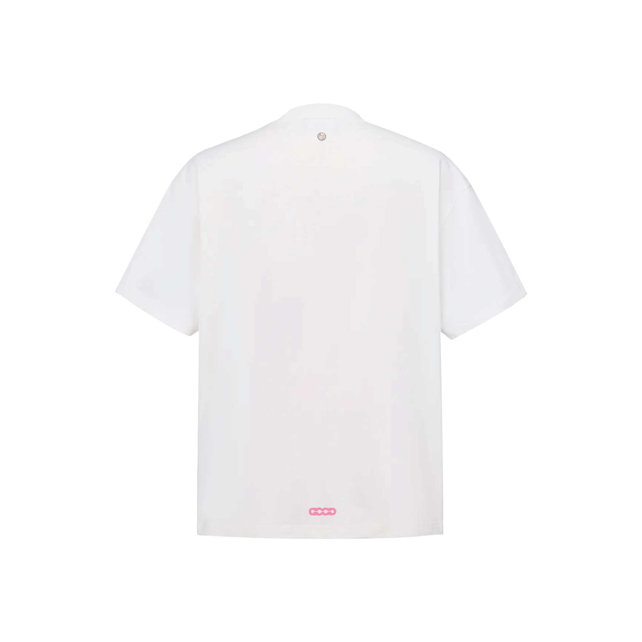 GOODBRAND 3D Logo Floral Embroidery Rhinestone Tee White (SS26)