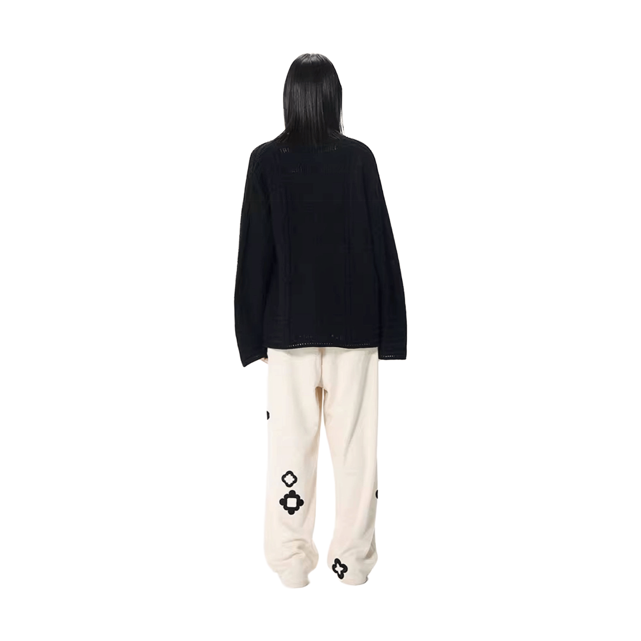 GOODBRAND Good Loves Floral Slogan Sweatpants Off White (FW25)