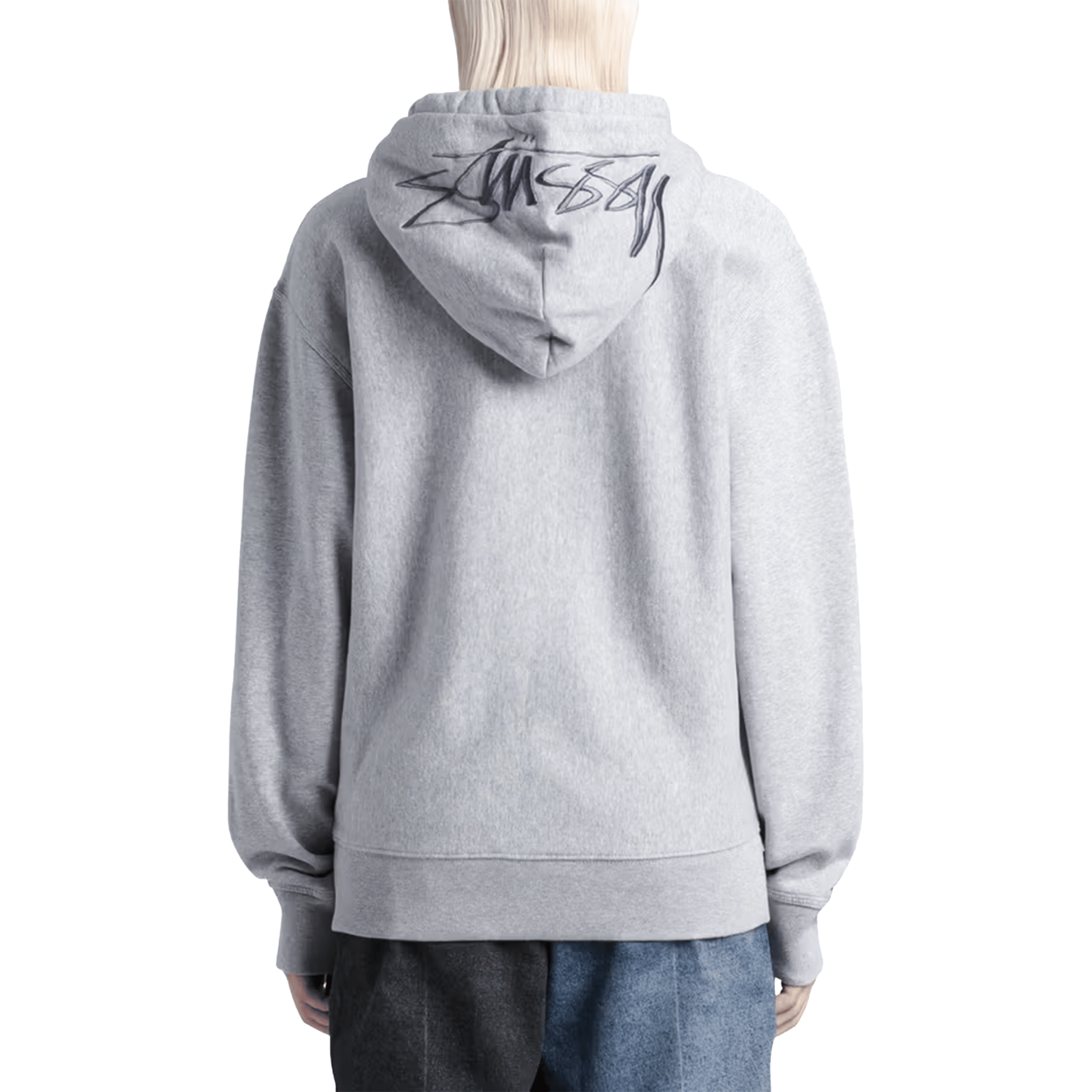 Stüssy Back Hood Appliqué Hoodie Ash Heather (SS22)
