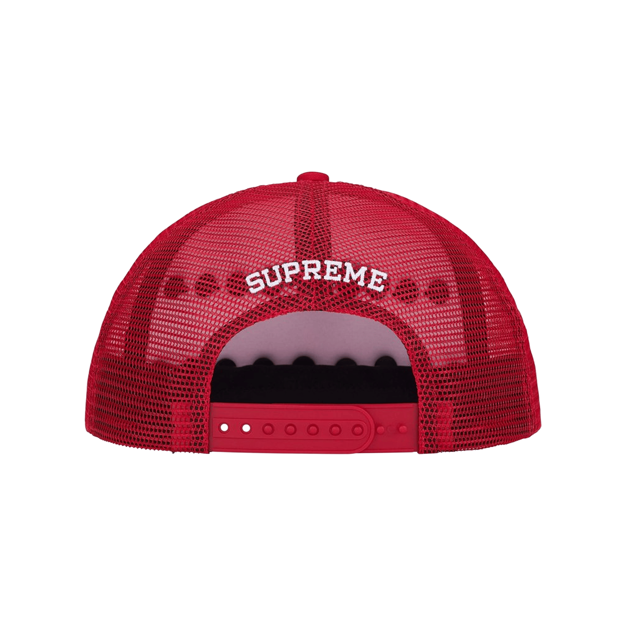Supreme Pins Mesh Black 5-Panel Cap Red (SS26)