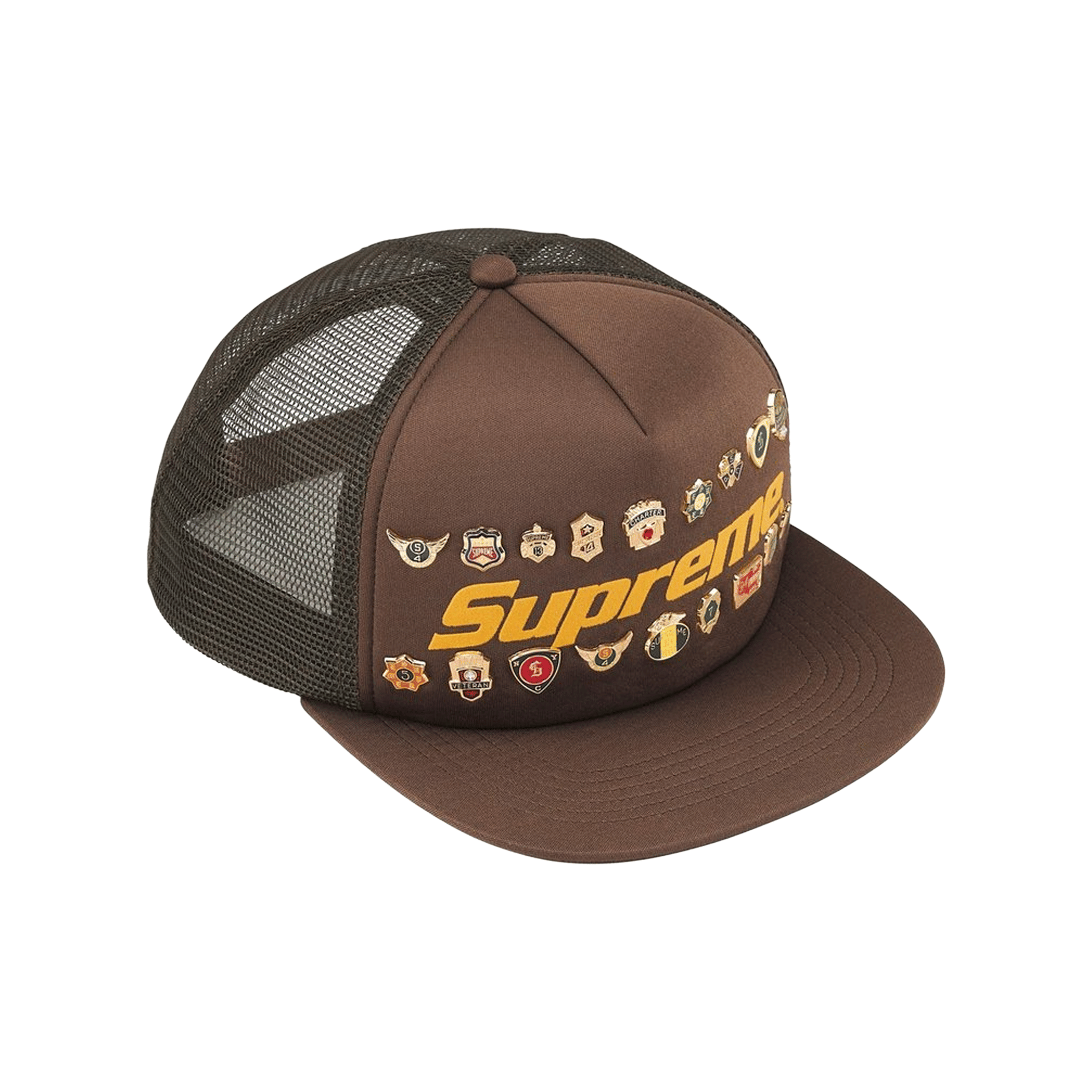 Supreme Pins Mesh Black 5-Panel Cap Brown (SS26)
