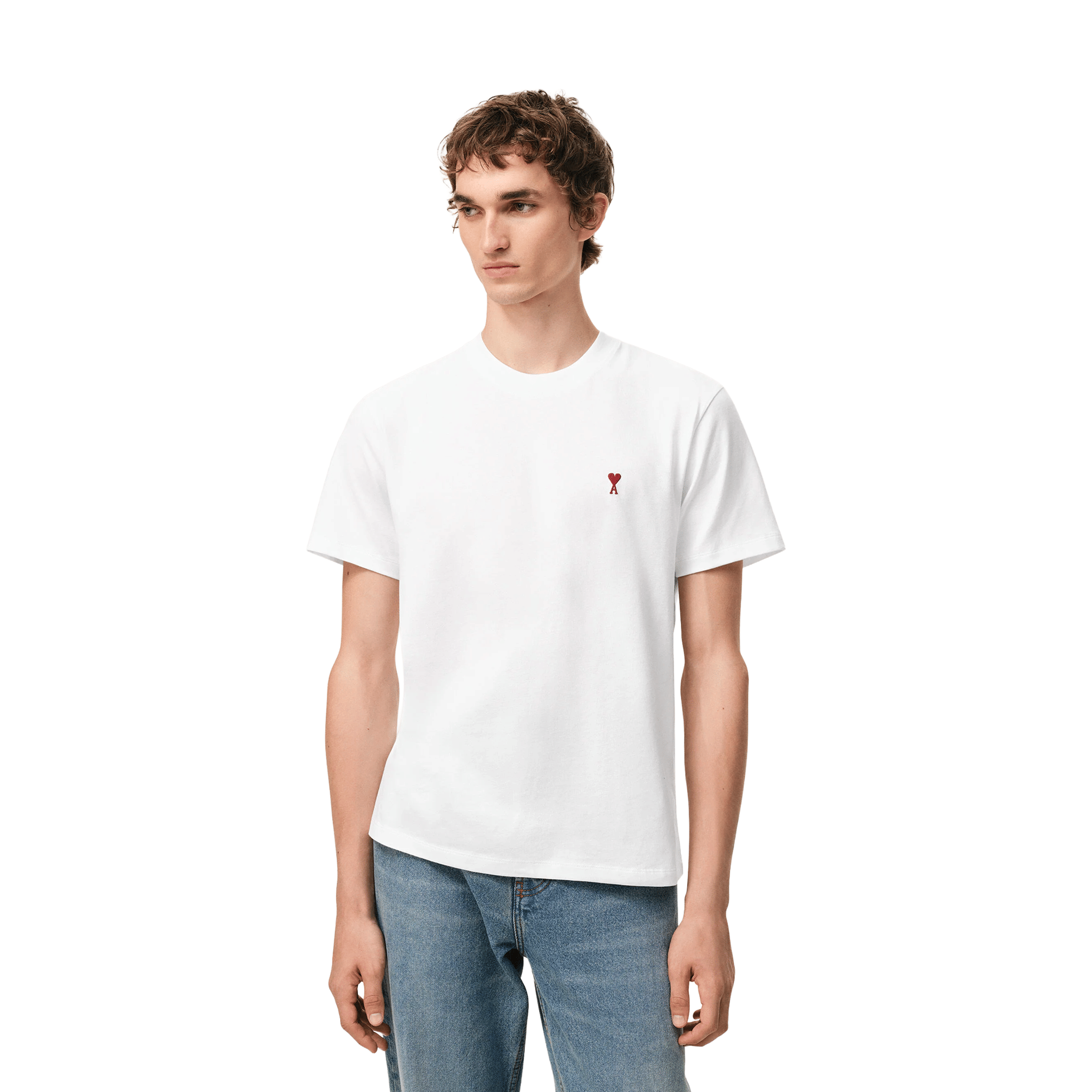 AMI PARIS Tonal De Coeur Classic Fit Tee Blanc (SS23)