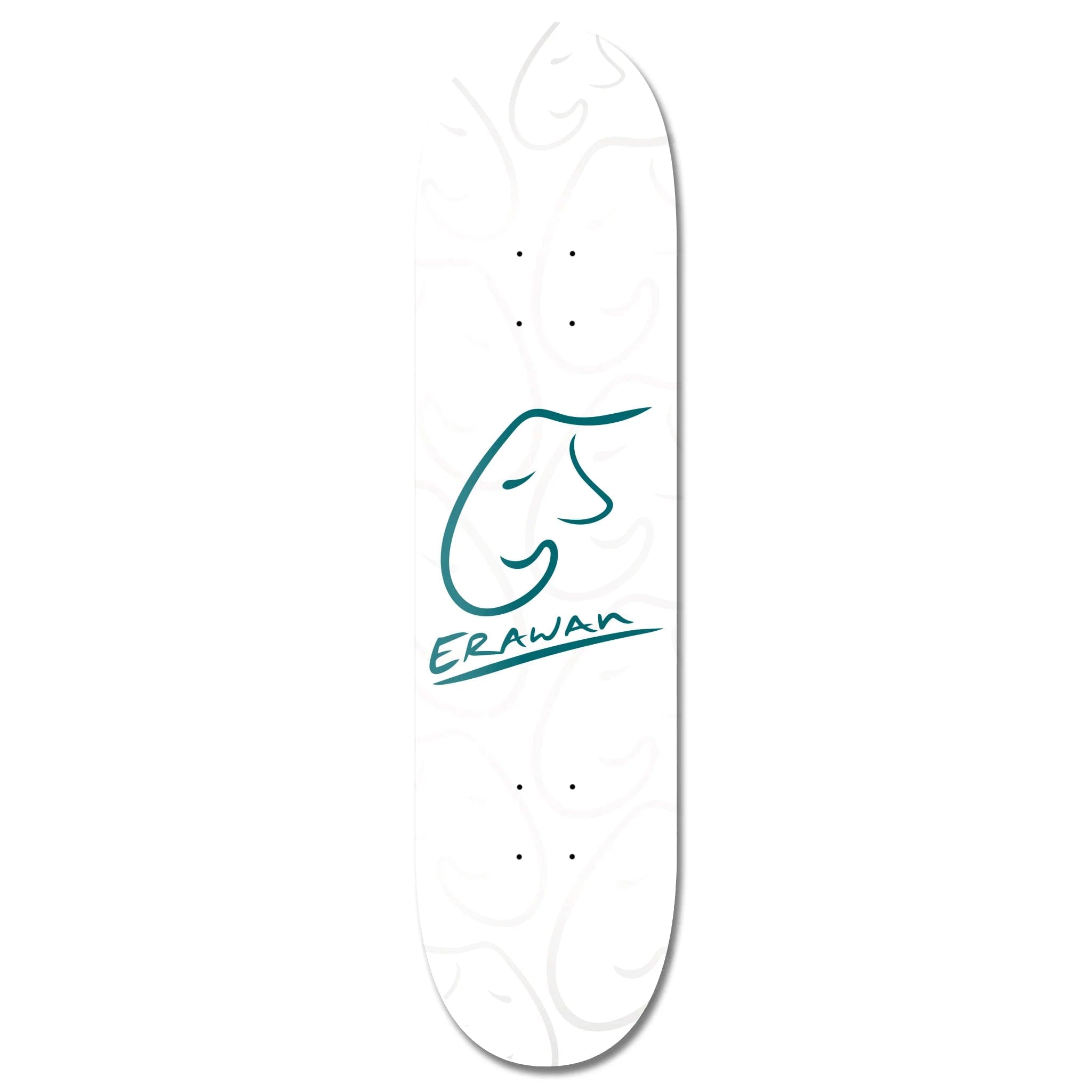 Erawan Skateboards "OG Logo" Deck White/Emerald 8.125 x 31.6