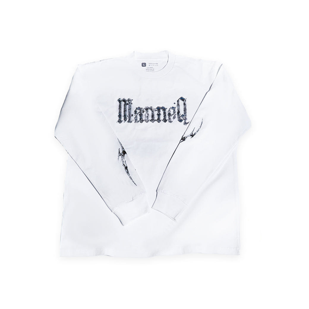 Manneq Chome Head Long Sleeve T-Shirt White