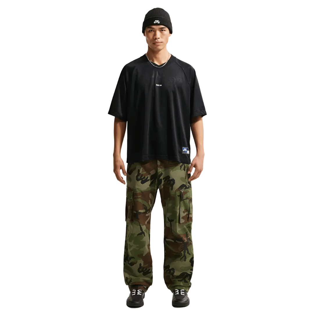 Nike SB Jacquard Skate Jersey Top Black